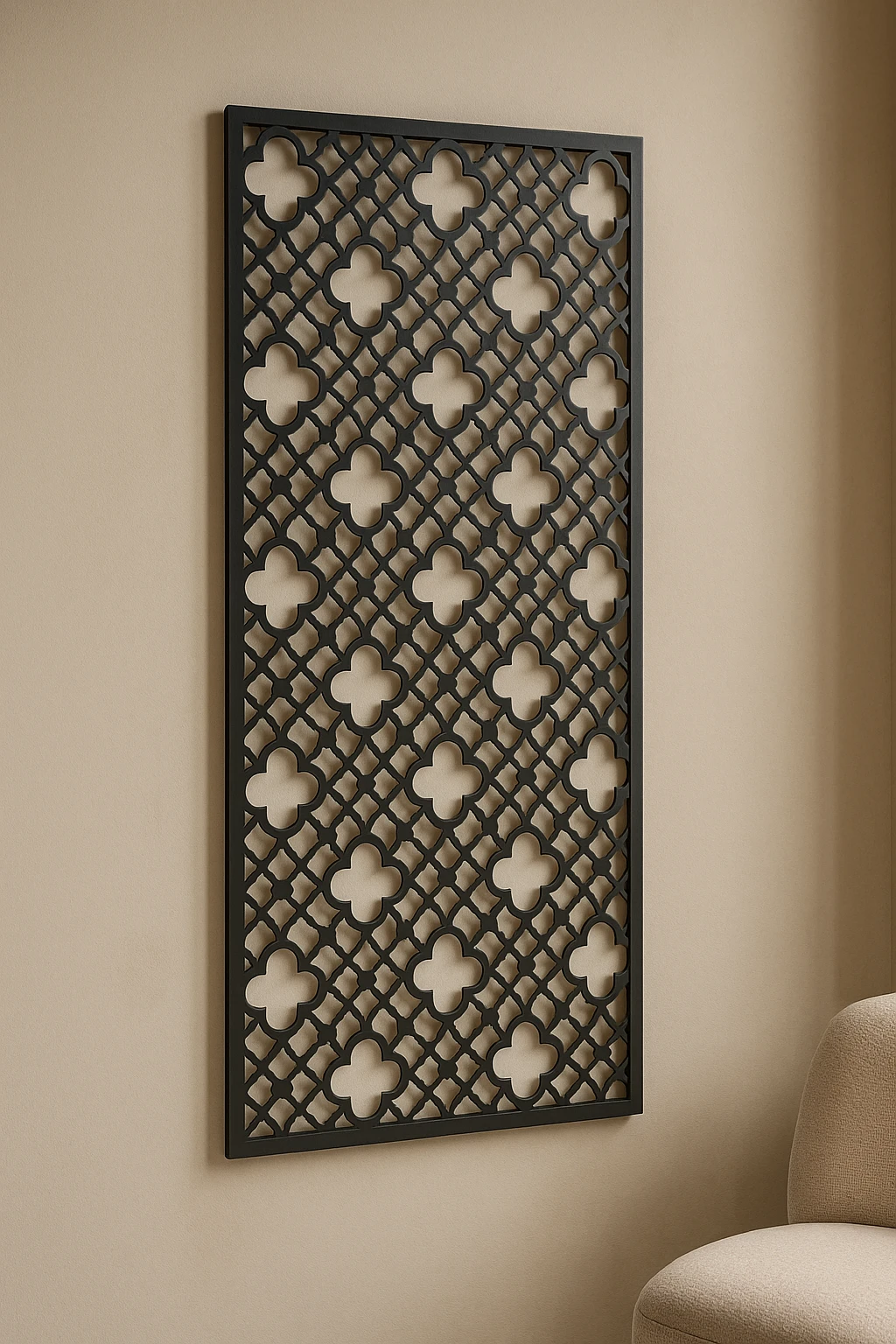 Abstract Privacy Screen 04 — Fiber Laser DXF for Modern Fence Insert