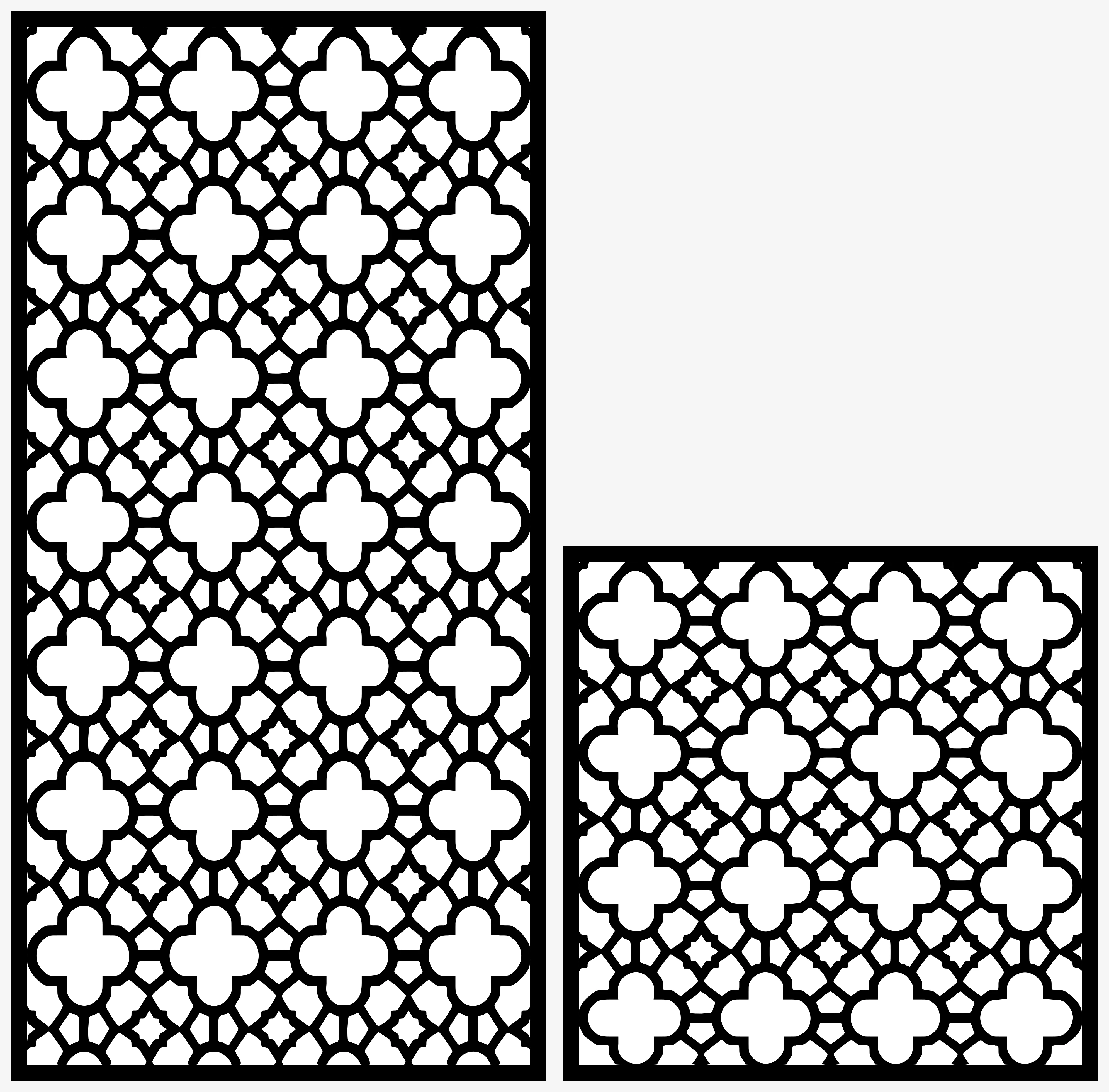 Abstract Privacy Screen 04 — Fiber Laser DXF for Modern Fence Insert