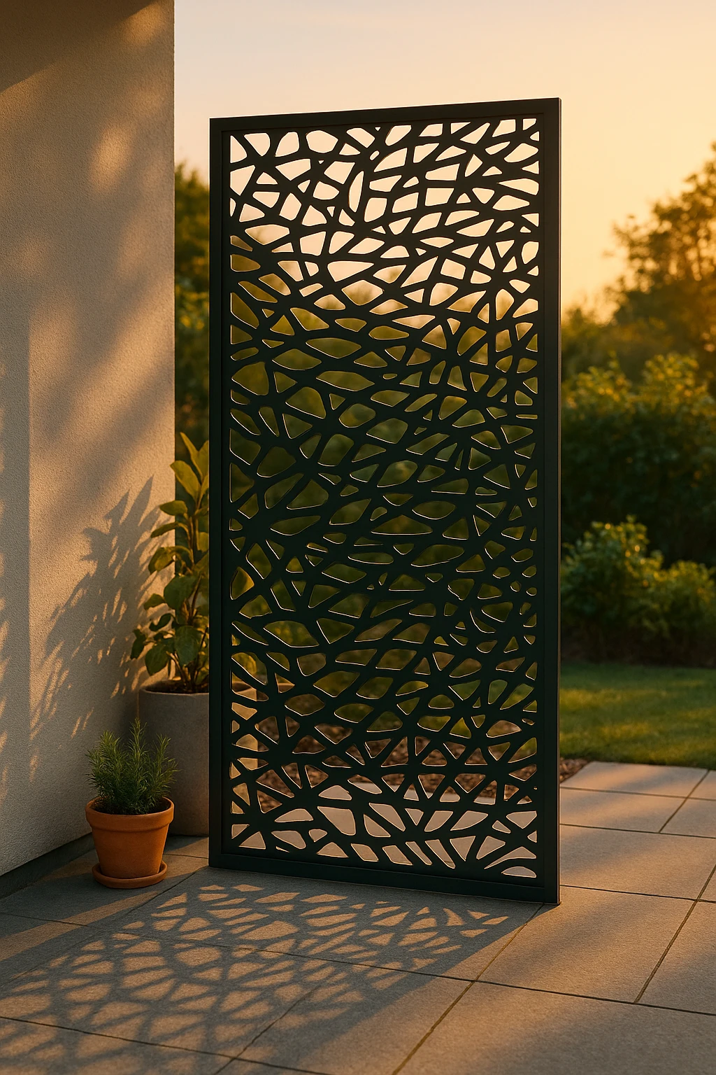 Abstract Panel 05 — Fiber Laser DXF for Pergola Side Panel