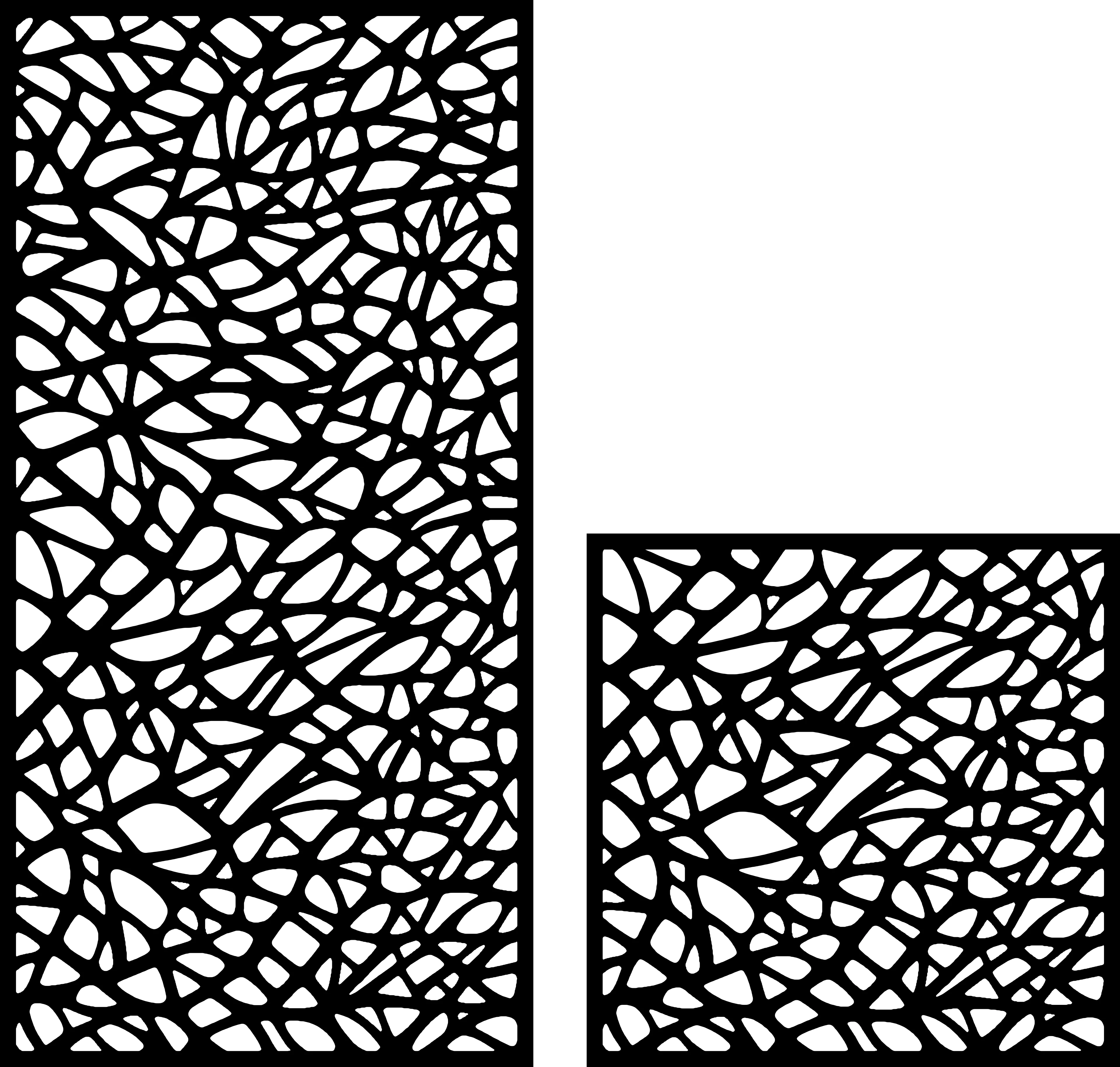 Abstract Panel 05 — Fiber Laser DXF for Pergola Side Panel