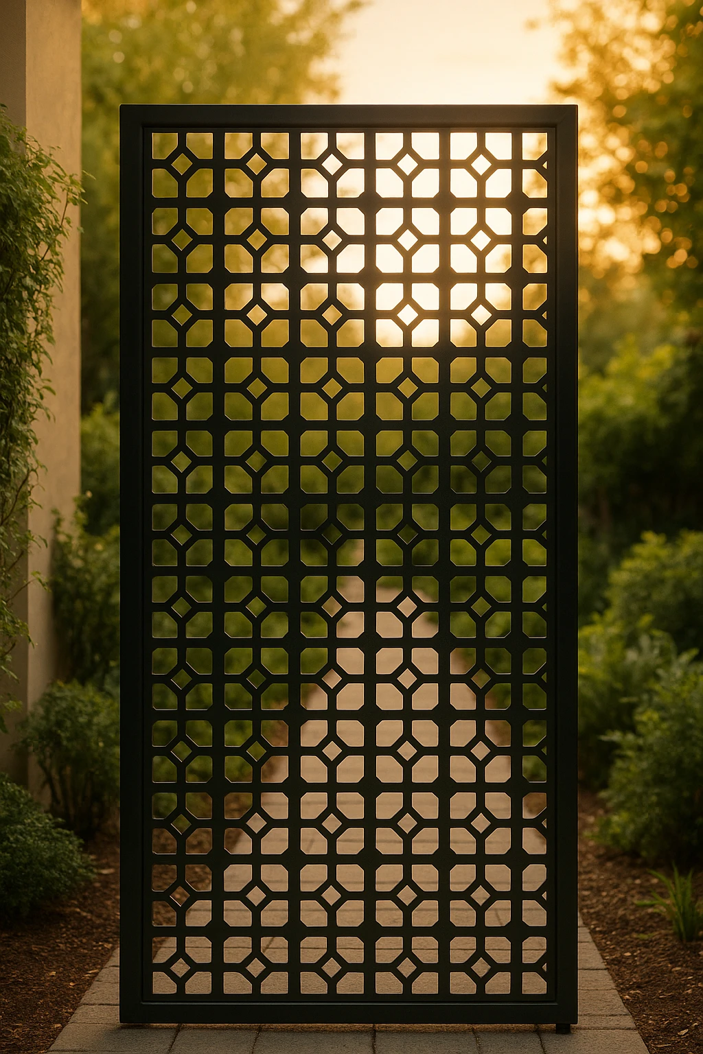 Geometric Composition 06 — Fiber Laser DXF for Garden Divider
