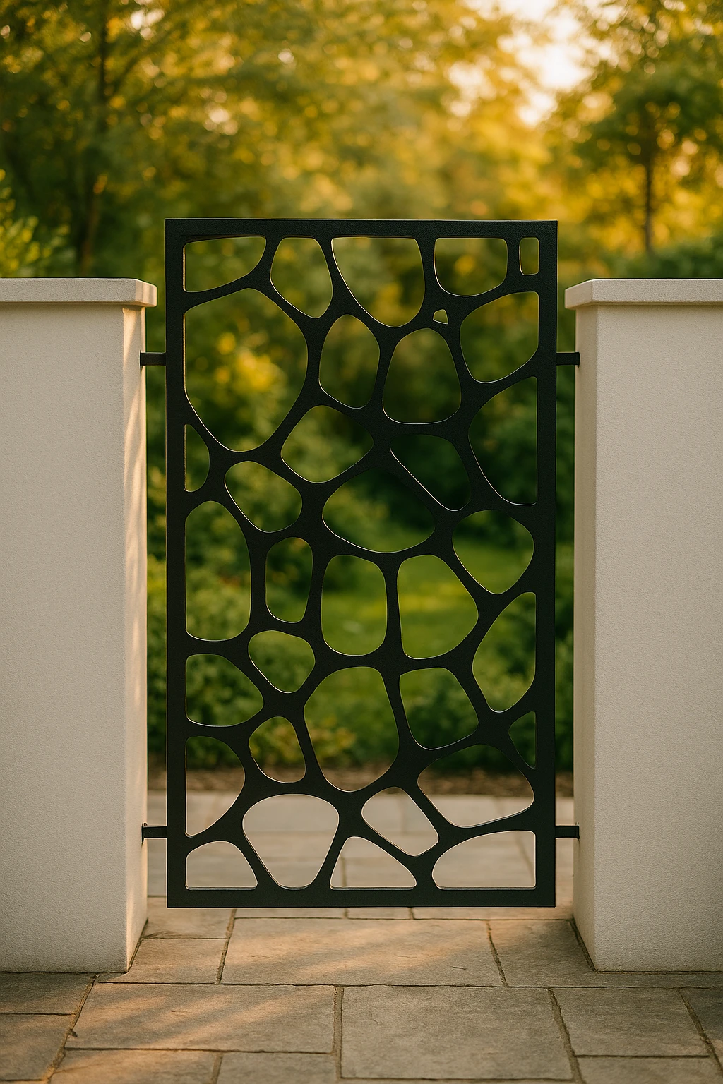 Abstract Privacy Screen 13 — Fiber Laser DXF for Modern Fence Insert