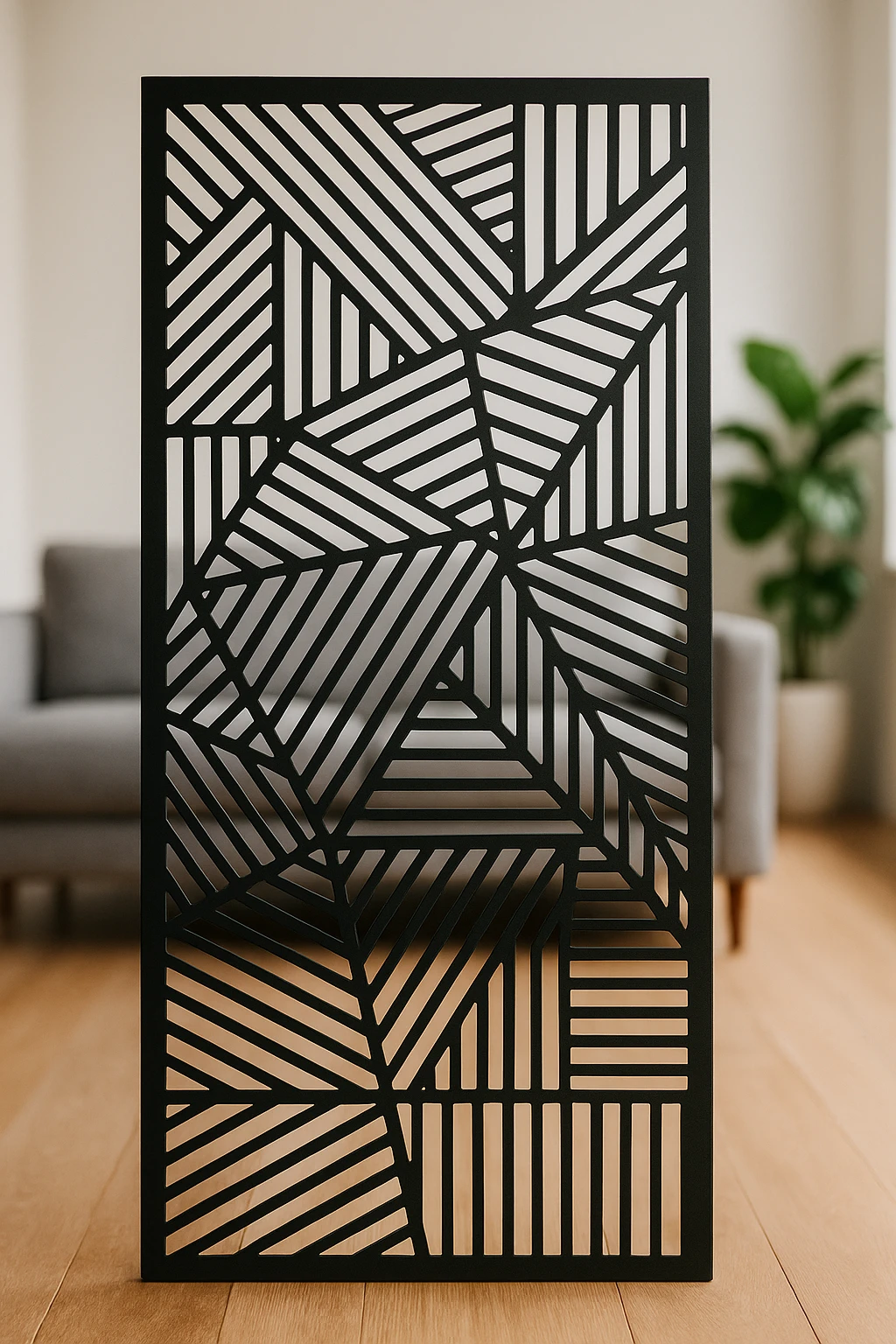 Abstract Panel 14 — Fiber Laser DXF for Pergola Side Panel