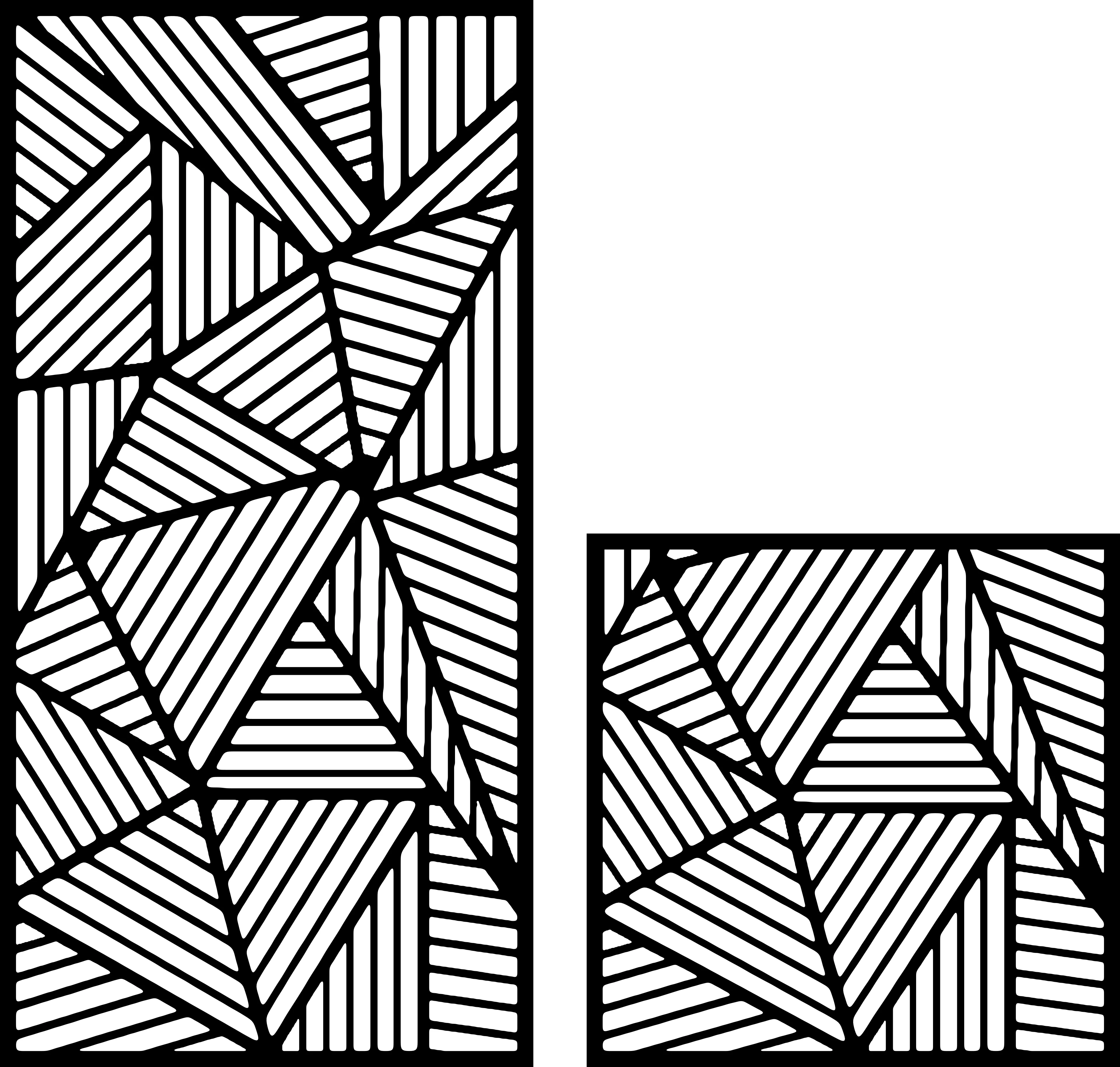 Abstract Panel 14 — Fiber Laser DXF for Pergola Side Panel