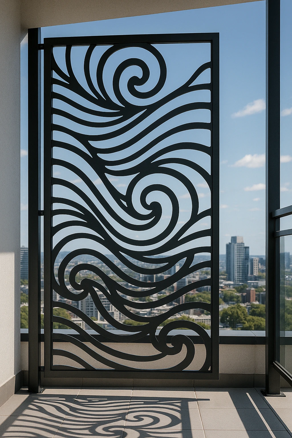 Geometric Composition 15 — Fiber Laser DXF for Garden Divider