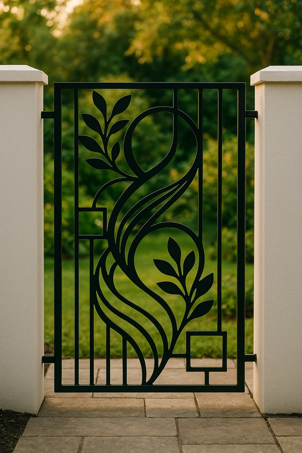 Architectural Abstract 19 — Fiber Laser DXF for Stairwell Panel