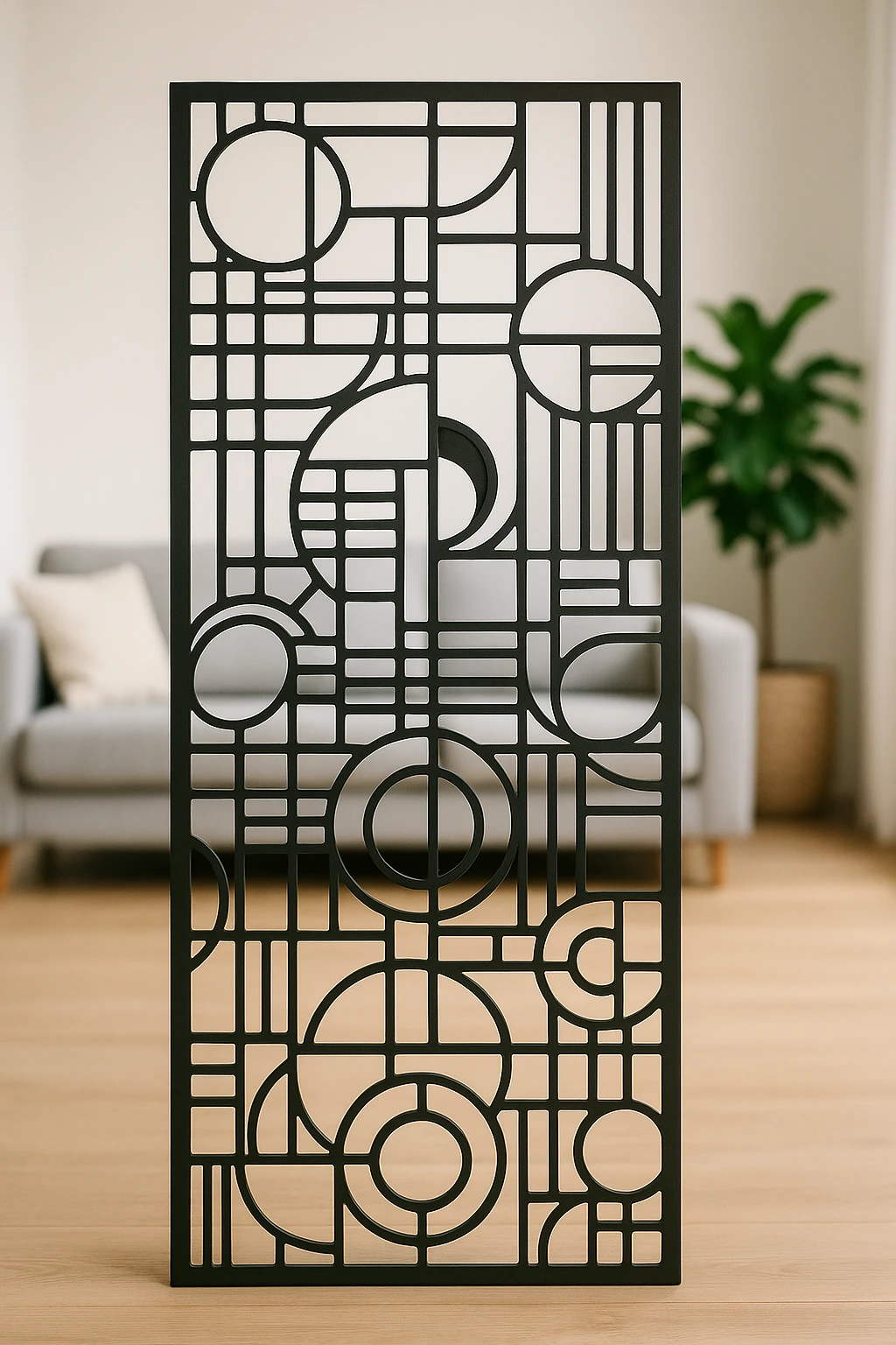 Sculpted Abstract 20 — Fiber Laser DXF for Interior Partition
