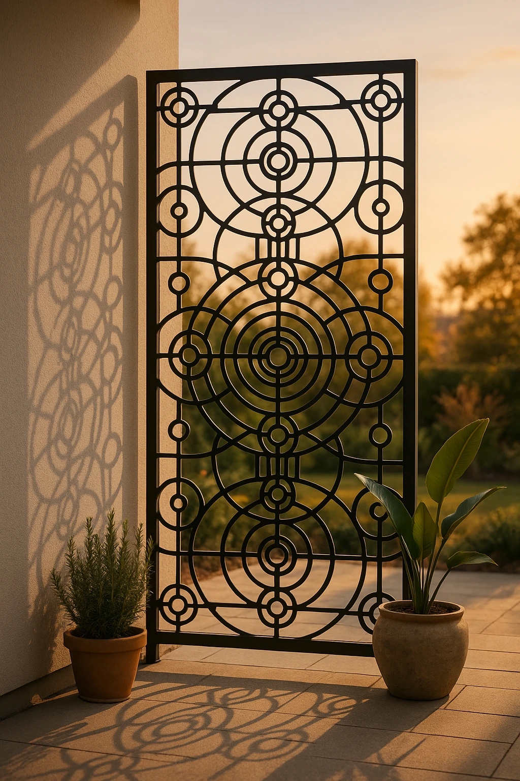 Abstract Panel 23 — Fiber Laser DXF for Pergola Side Panel