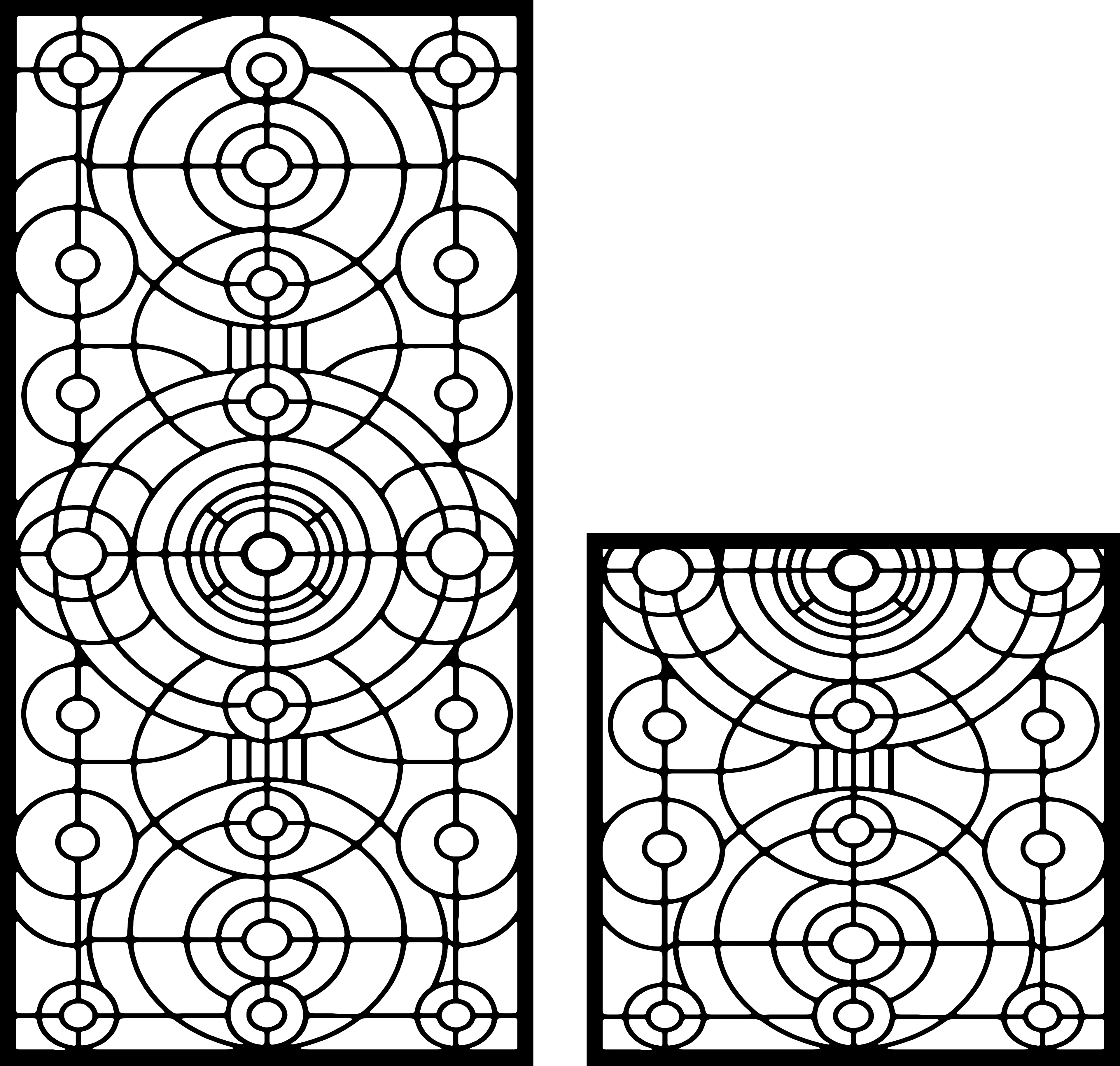 Abstract Panel 23 — Fiber Laser DXF for Pergola Side Panel