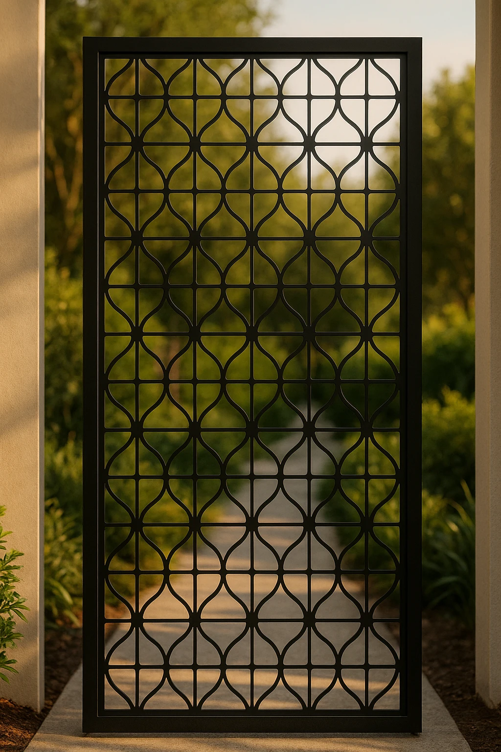 Abstract Privacy Screen 30 — Fiber Laser DXF for Pergola Side Panel