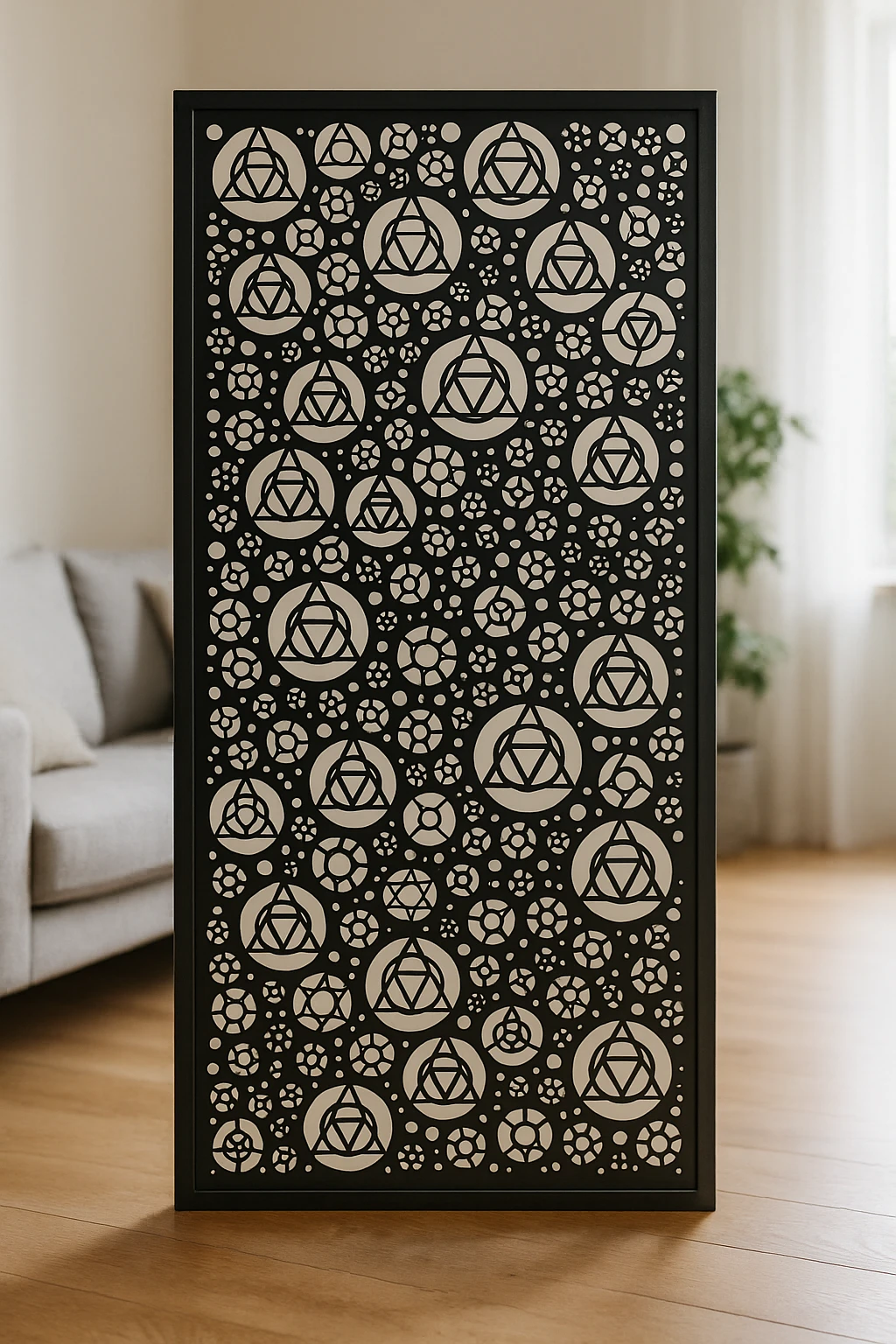 Geometric Composition 32 — Fiber Laser DXF for Feature Wall Panel