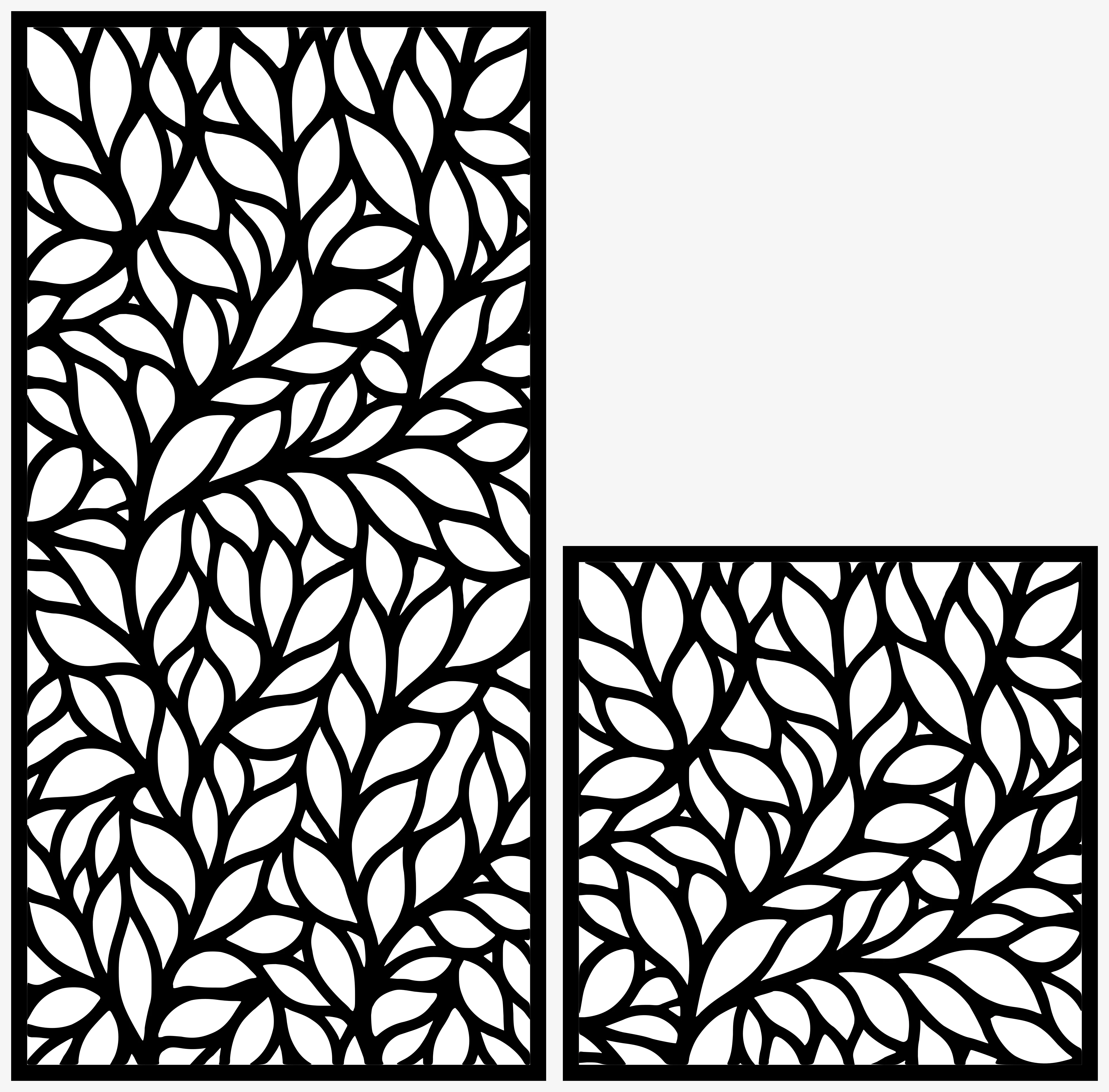Natural Forms Cut 02 — Fiber Laser DXF for Balcony Railing Infill