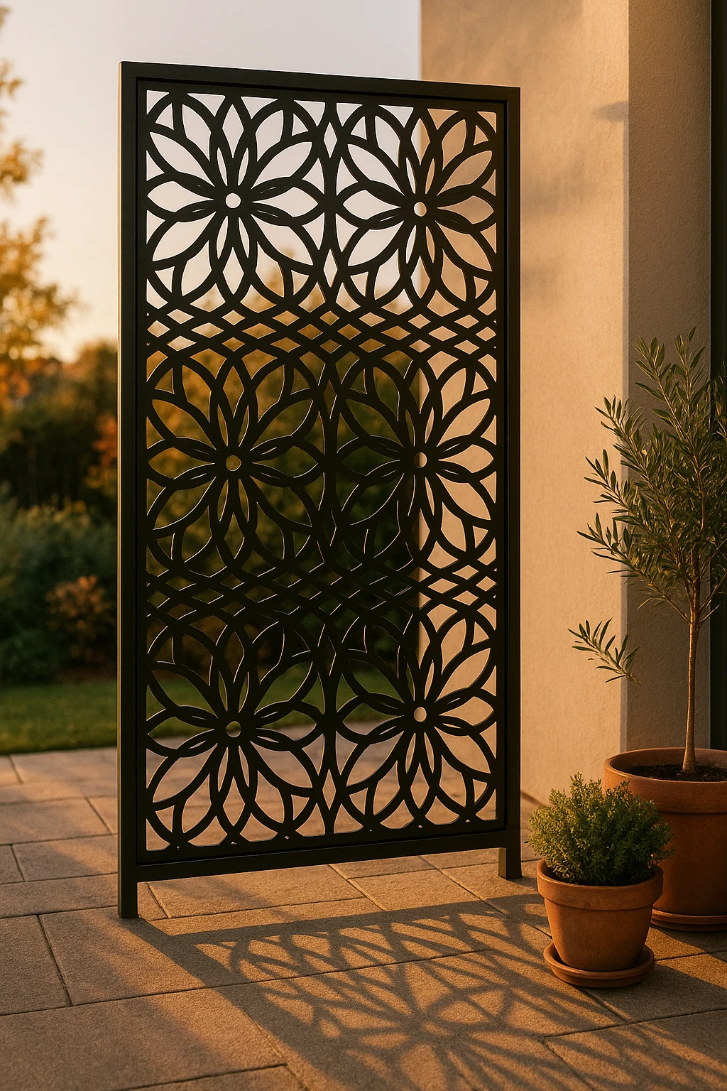 Branching Botanical 03 — Fiber Laser DXF for Outdoor Living Panel
