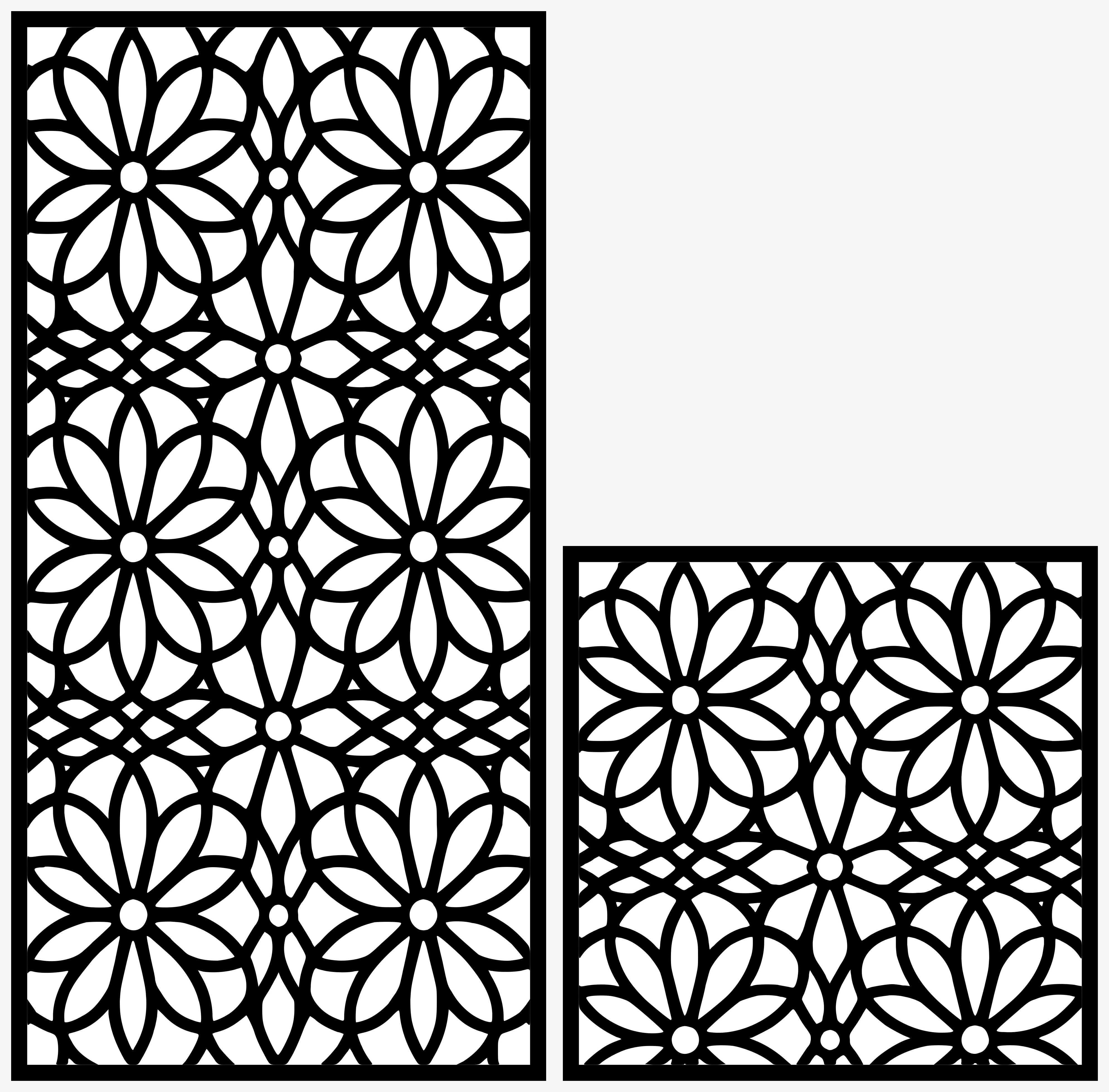 Branching Botanical 03 — Fiber Laser DXF for Outdoor Living Panel