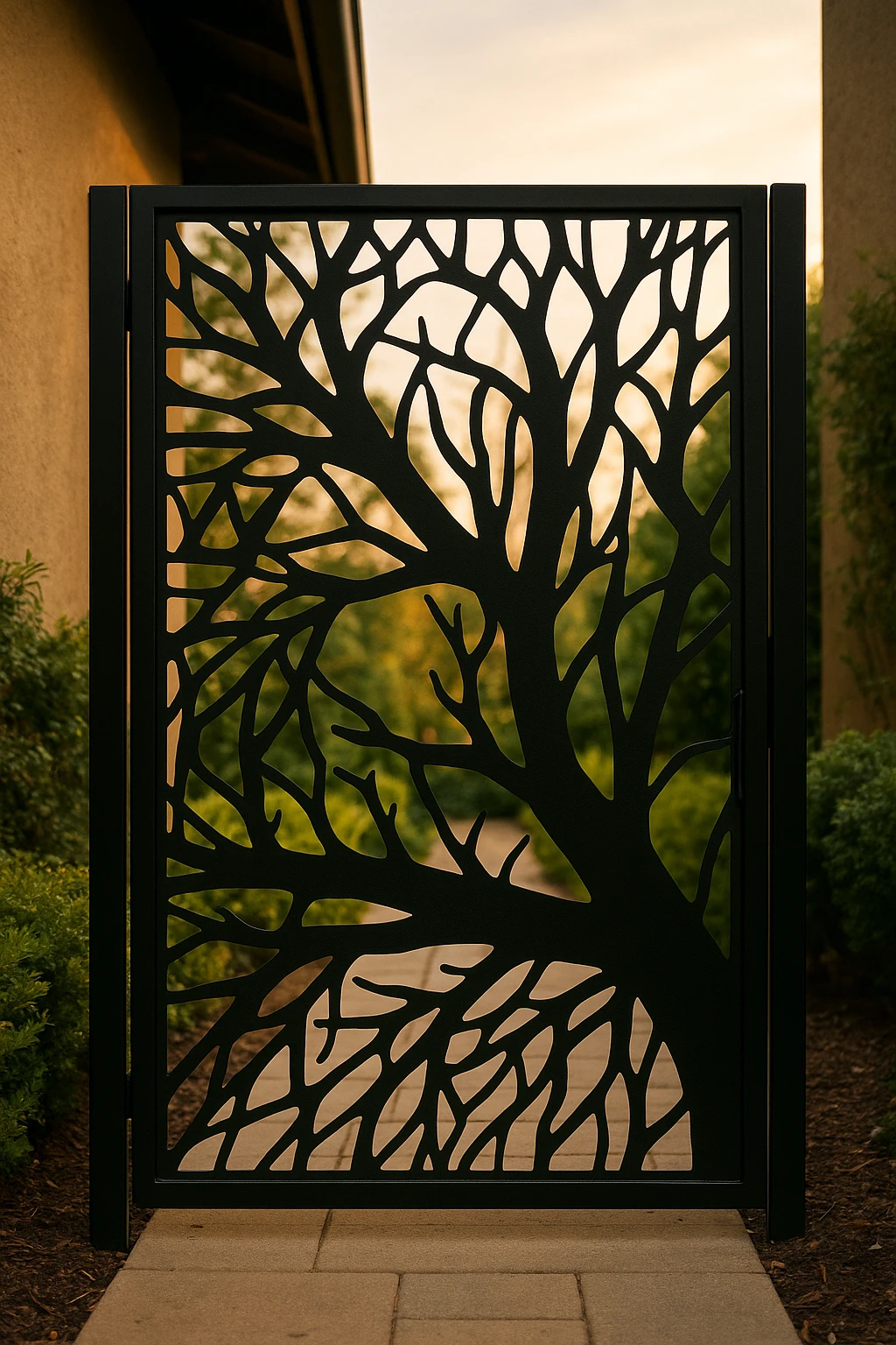 Foliage Screen 04 — Fiber Laser DXF for Garden Privacy Screen