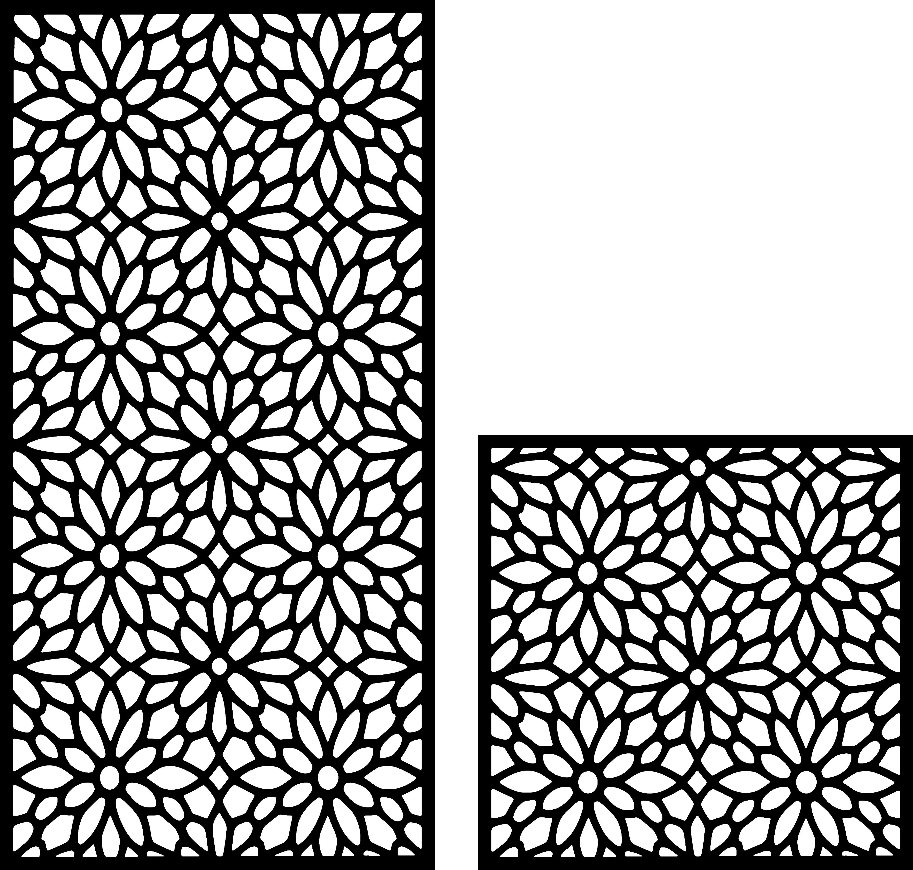 Botanical Pattern 05 — Fiber Laser DXF for Indoor Plant Wall