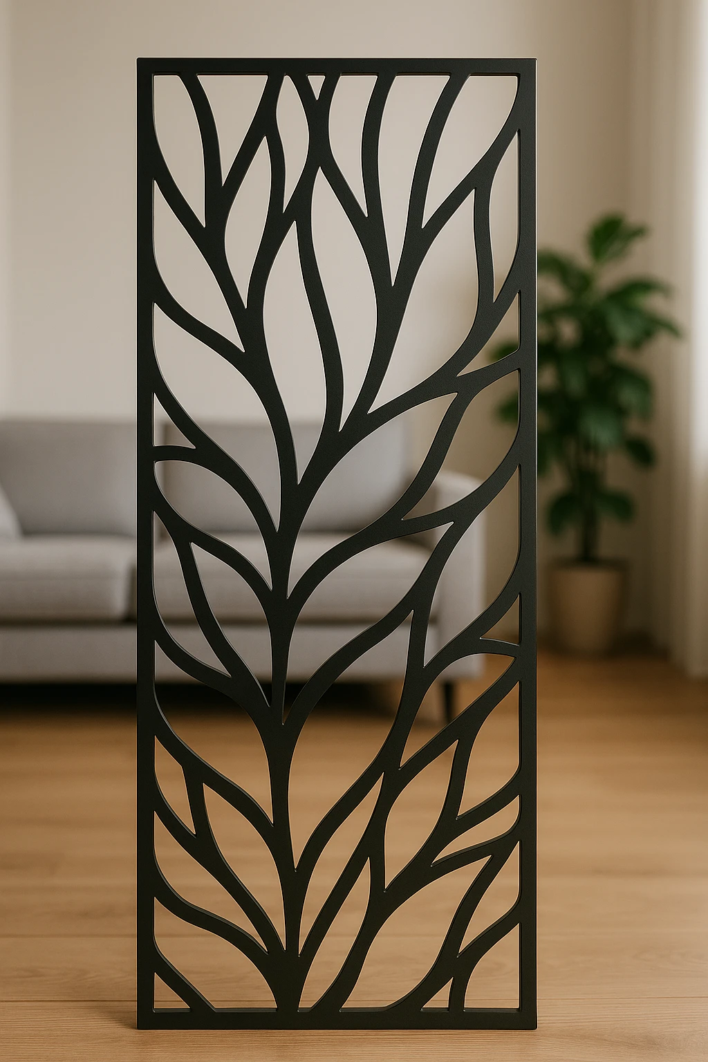 Leaf Composition 06 — Fiber Laser DXF for Conservatory Panel