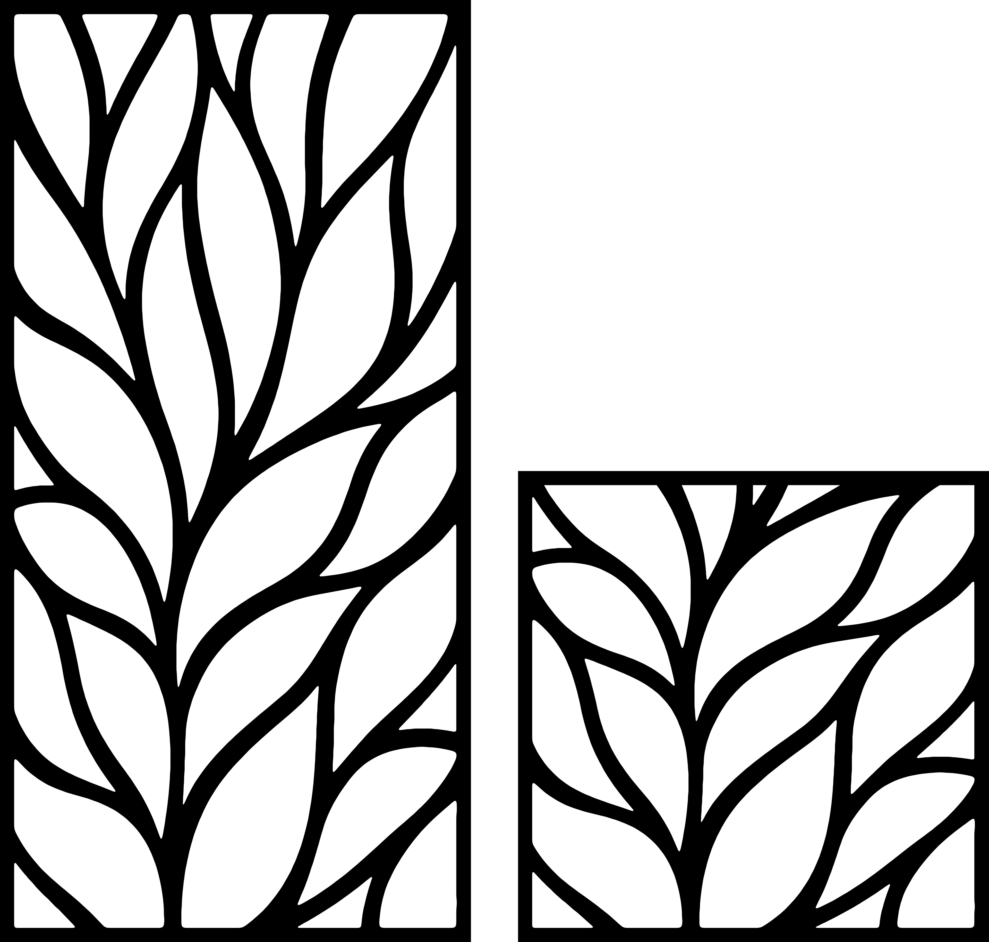 Leaf Composition 06 — Fiber Laser DXF for Conservatory Panel
