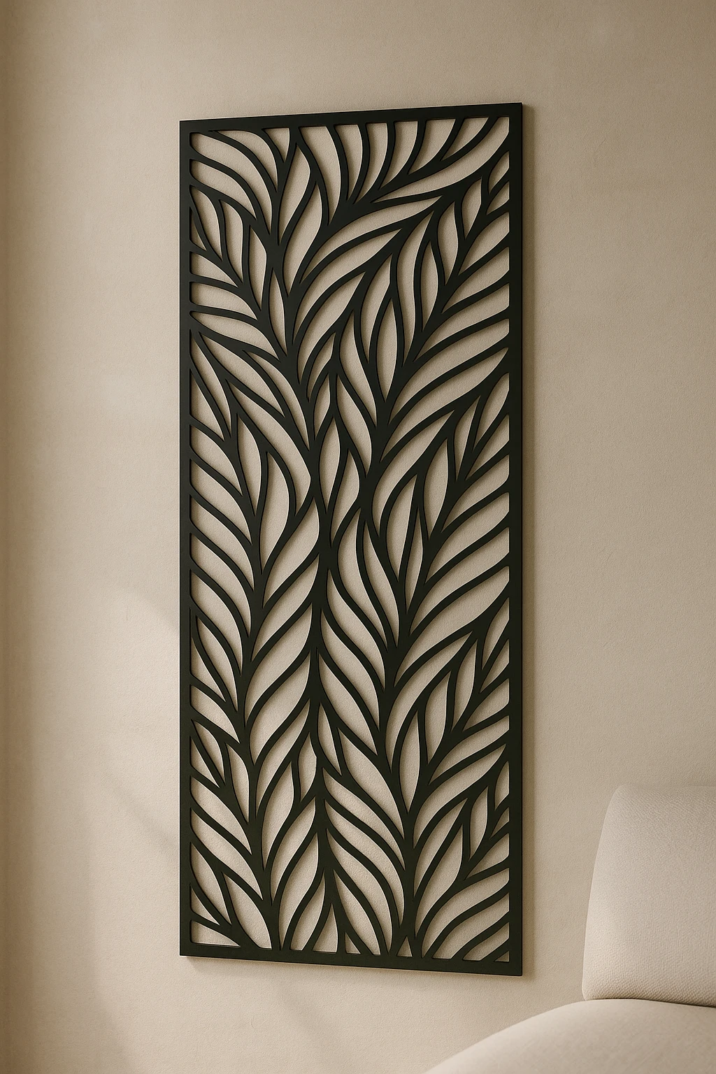 Vine & Leaf Design 08 — Fiber Laser DXF for Patio Side Screen