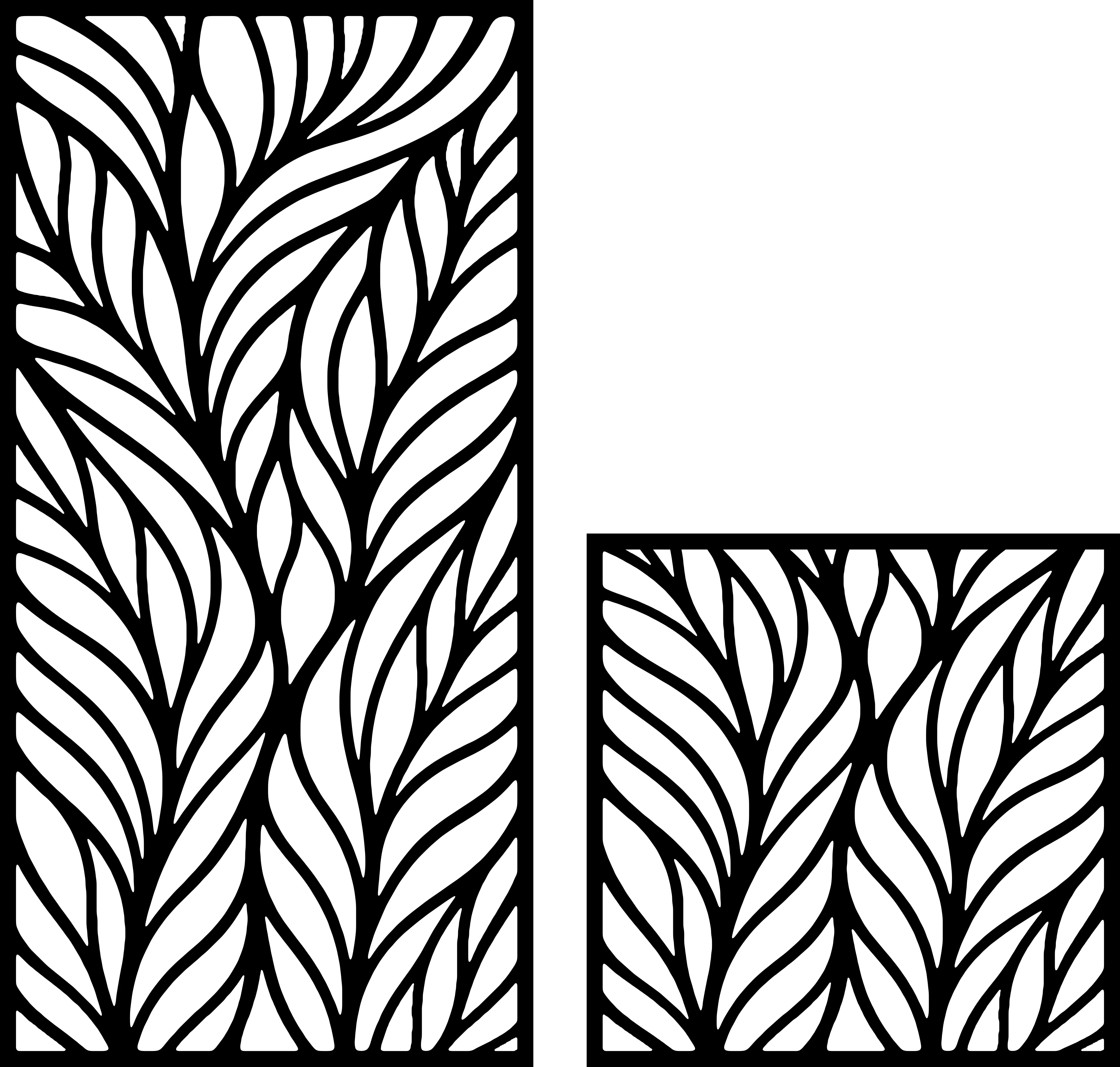 Vine & Leaf Design 08 — Fiber Laser DXF for Patio Side Screen