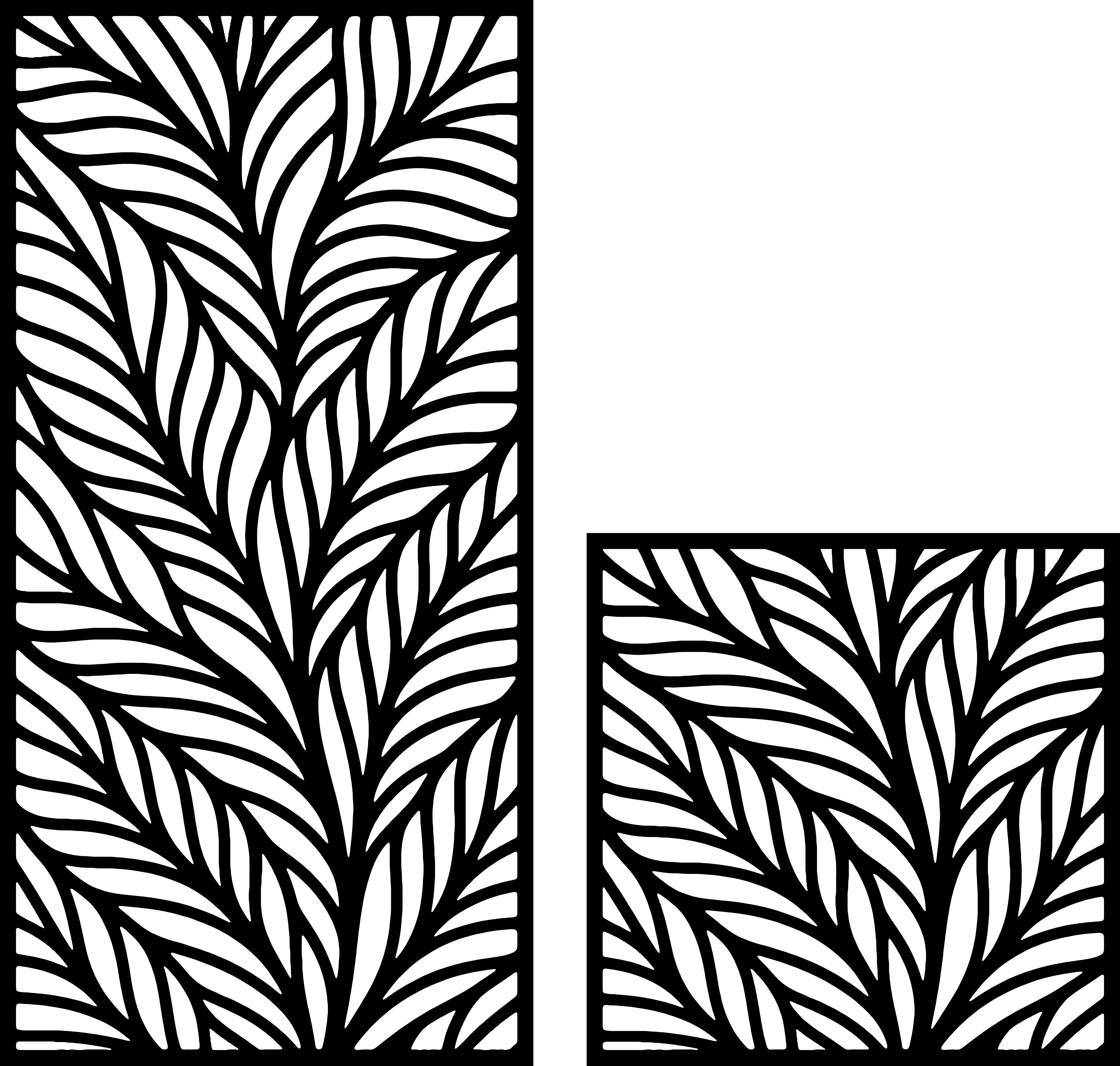 Botanical Wall Panel 10 — Fiber Laser DXF for Greenhouse Insert