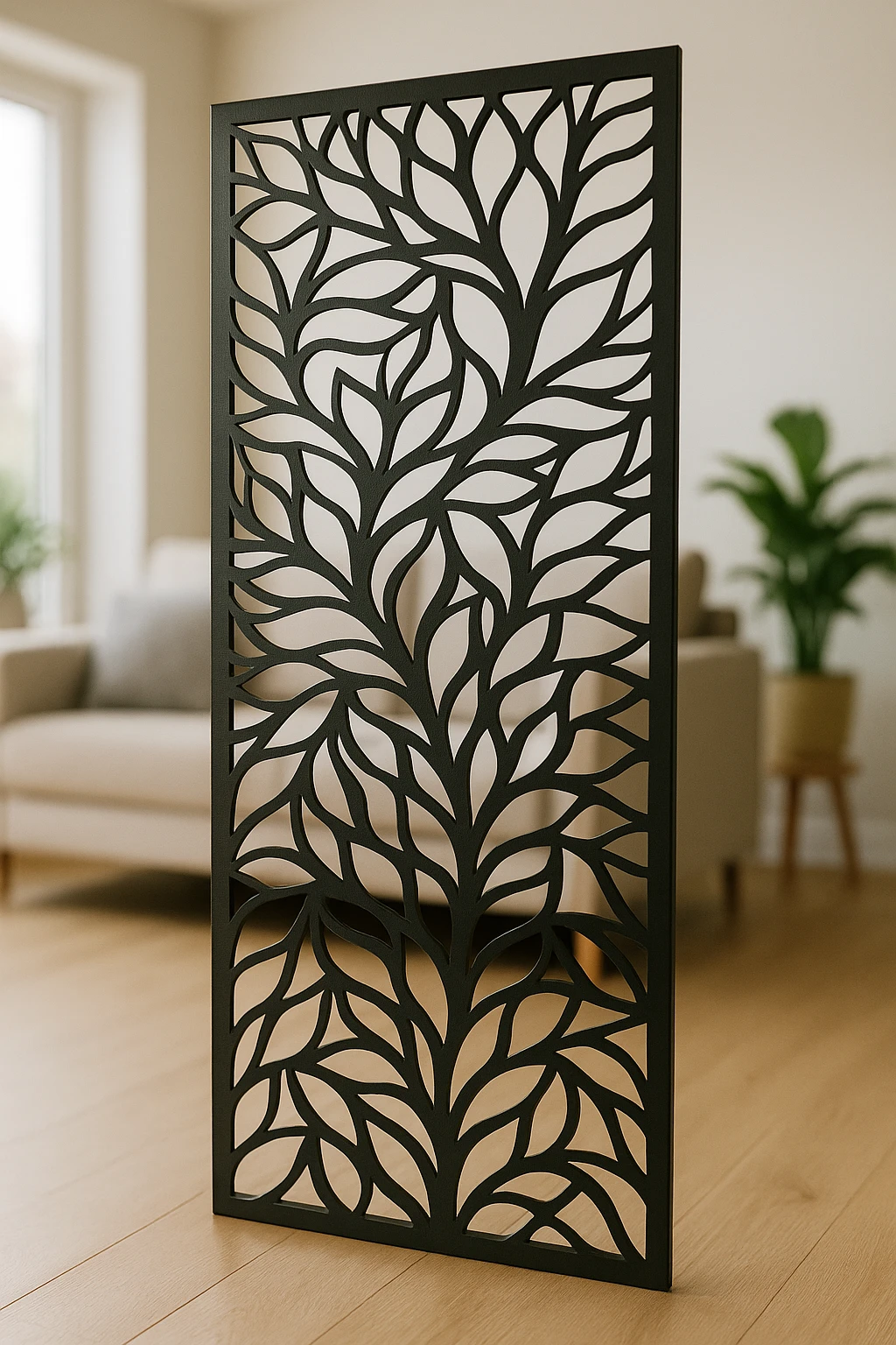 Branching Botanical 12 — Fiber Laser DXF for Outdoor Living Panel