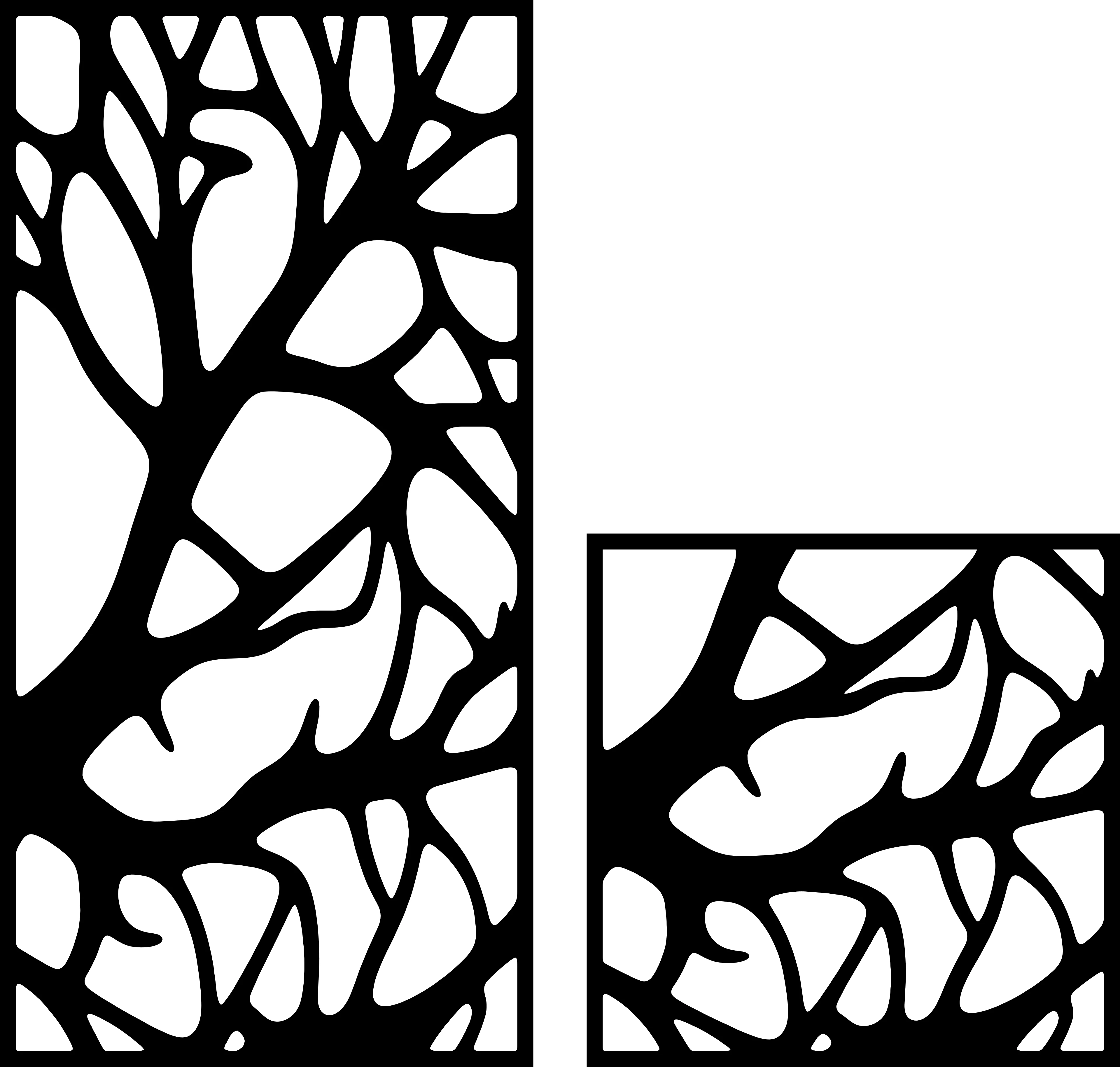 Botanical Pattern 14 — Fiber Laser DXF for Indoor Plant Wall