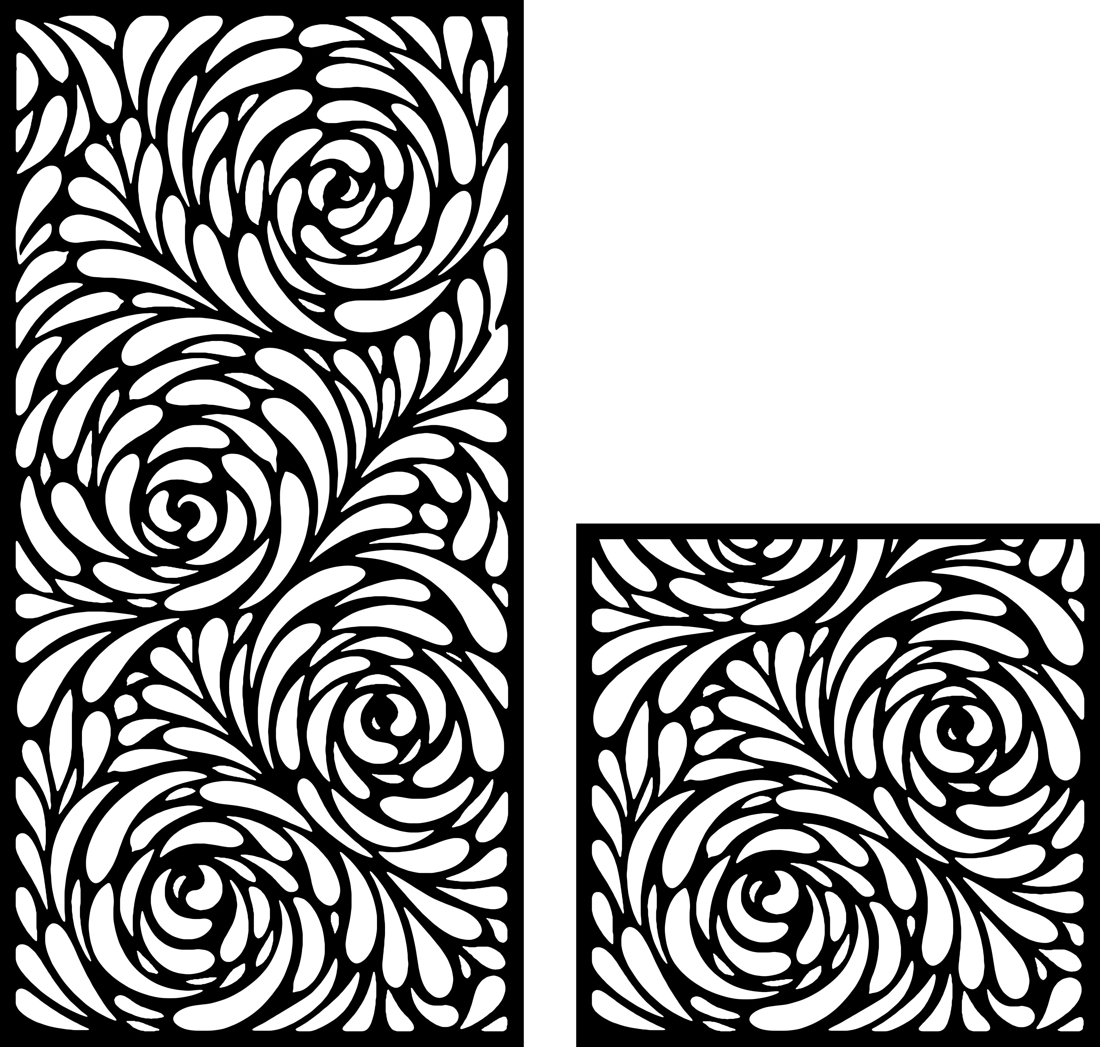 Leaf Composition 15 — Fiber Laser DXF for Conservatory Panel