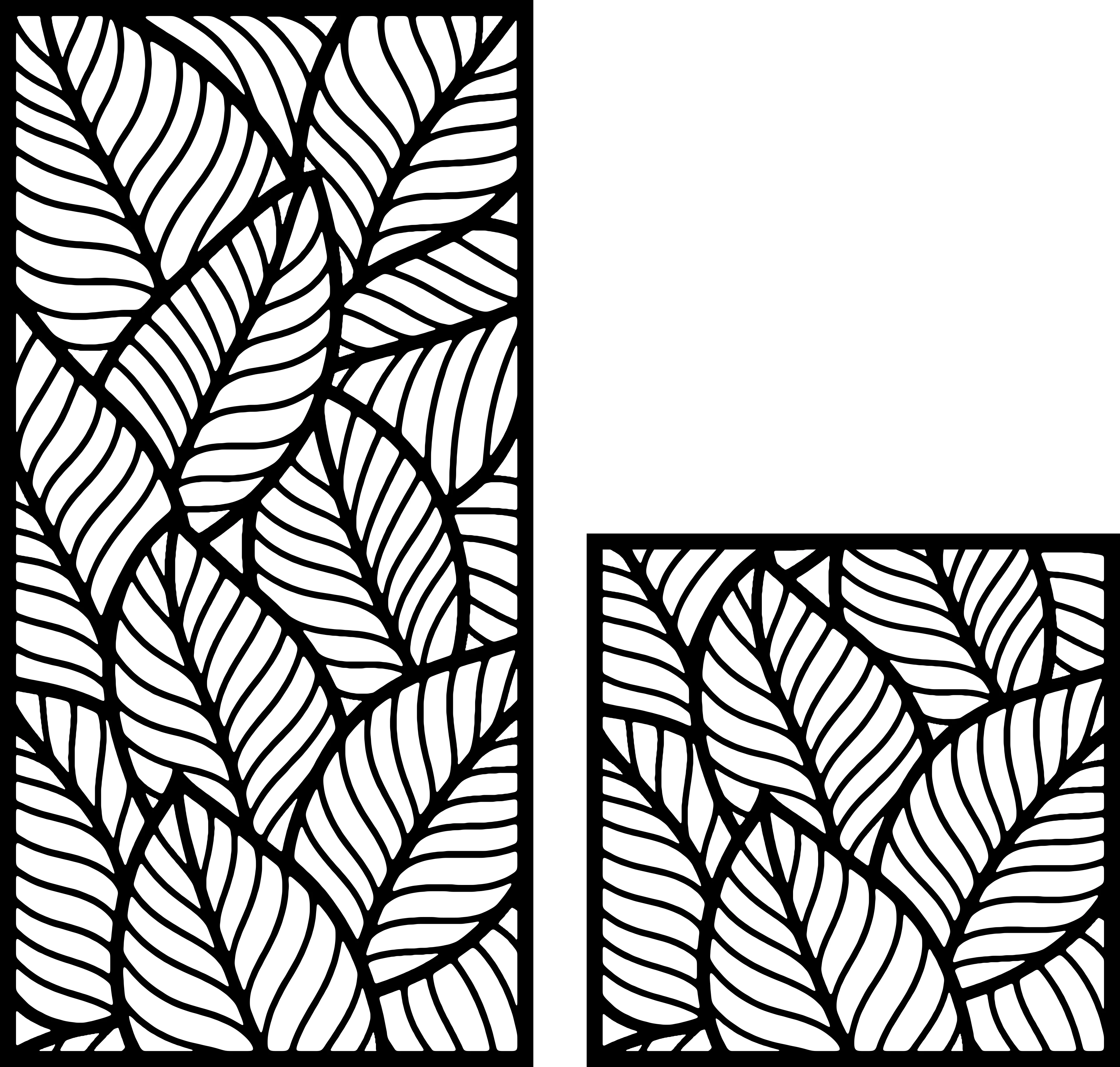 Garden Panel 16 — Fiber Laser DXF for Botanical Wall Accent