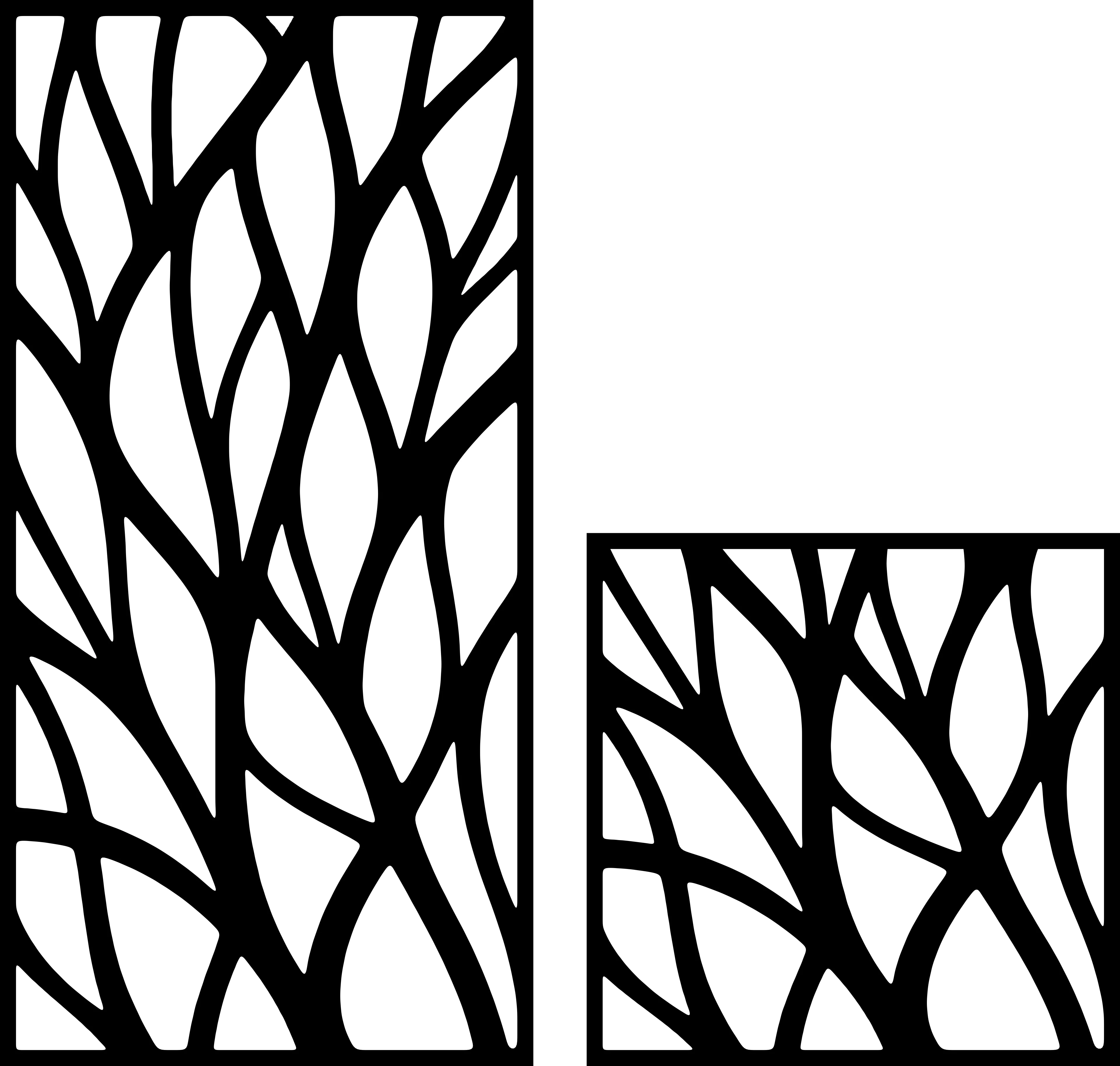 Floral Privacy Screen 18 — Fiber Laser DXF for Room Divider