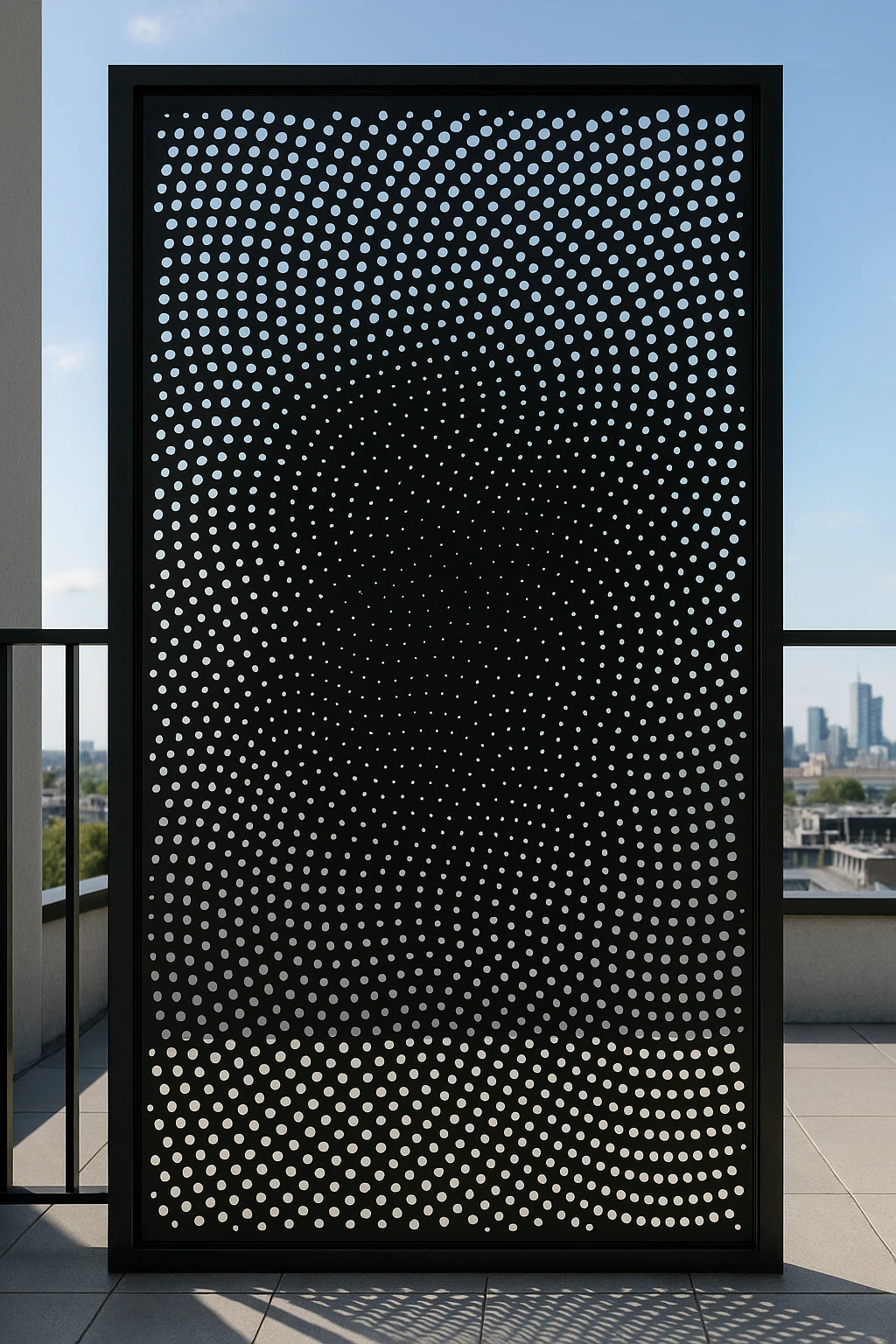 Halftone Statement Piece 01 — Fiber Laser DXF for Bold Wall Statement
