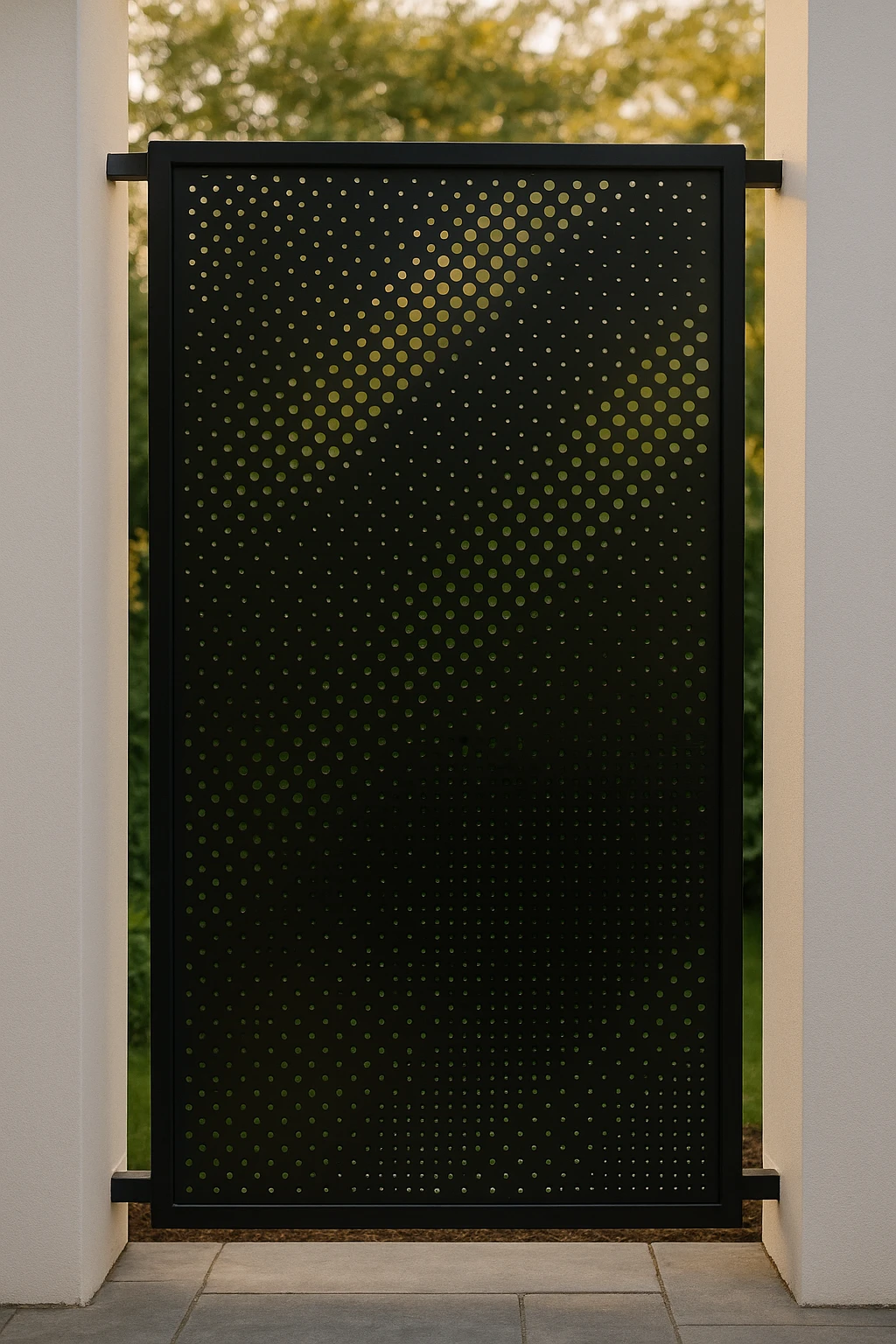 Halftone Concentric Design 06 — Fiber Laser DXF for Modern Office Statement