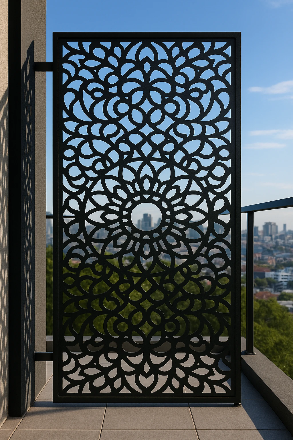 Statement Halftone Piece 08 — Fiber Laser DXF for High-End Privacy Screen