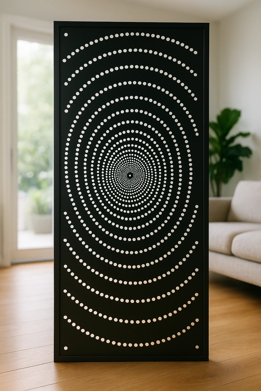Halftone Gradient Cut 13 — Fiber Laser DXF for Restaurant Feature Wall