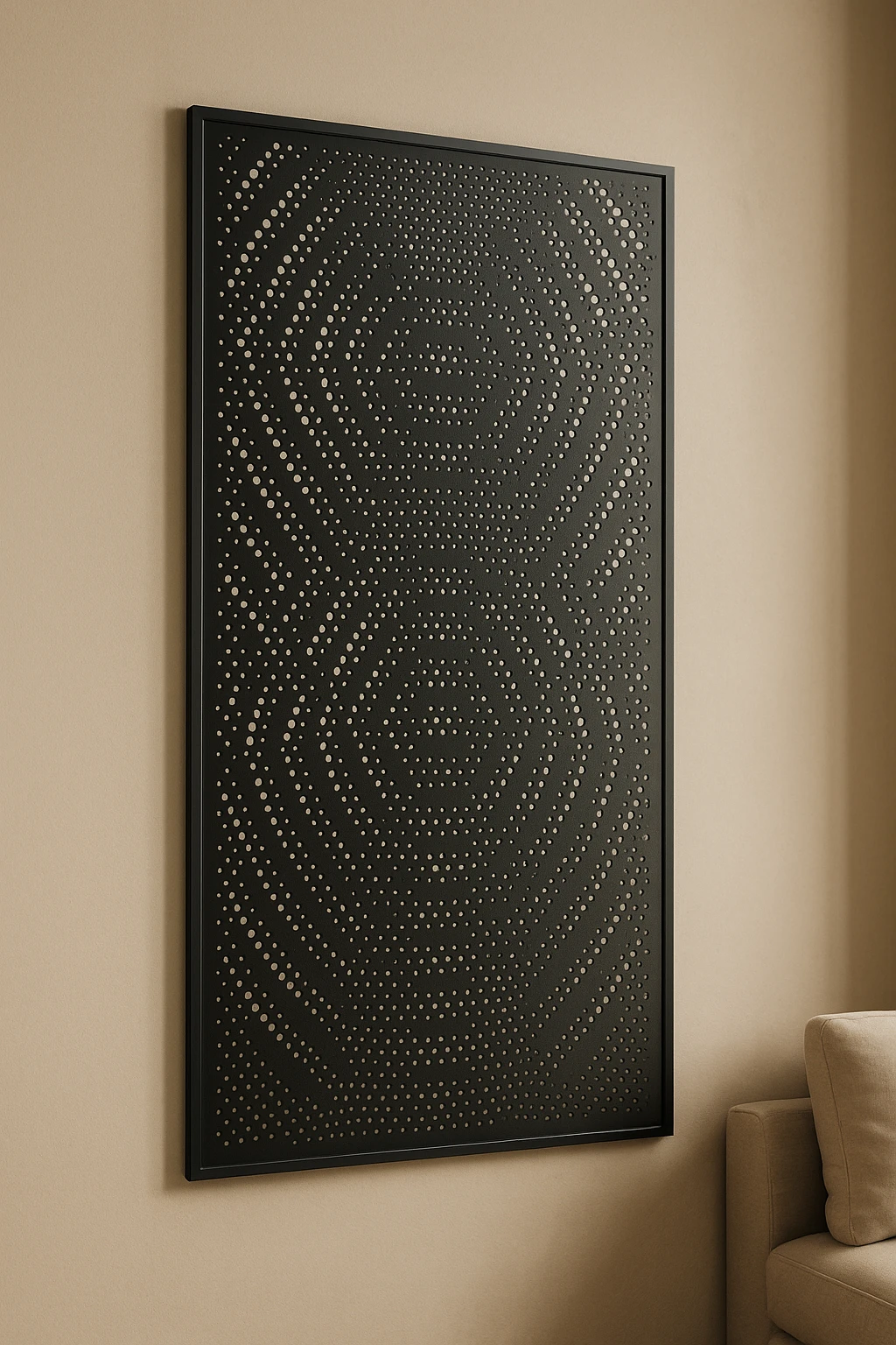 Halftone Concentric Design 15 — Fiber Laser DXF for Modern Office Statement