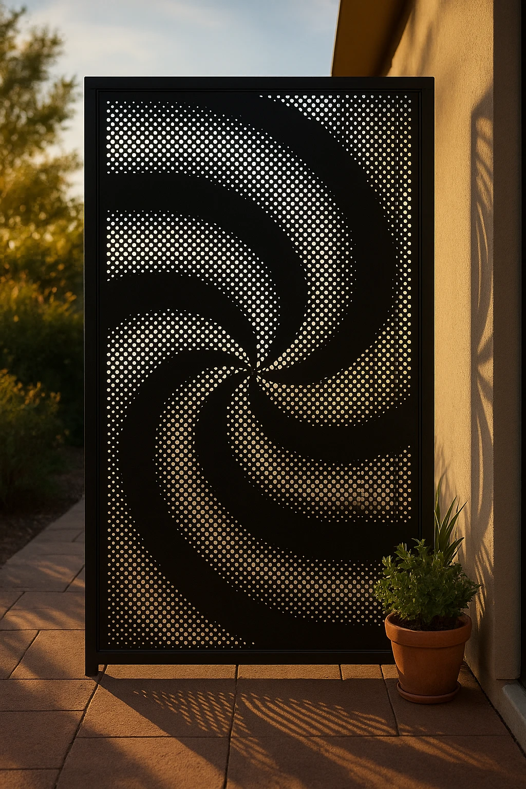 Halftone Modular Cut 16 — Fiber Laser DXF for Architectural Feature Wall