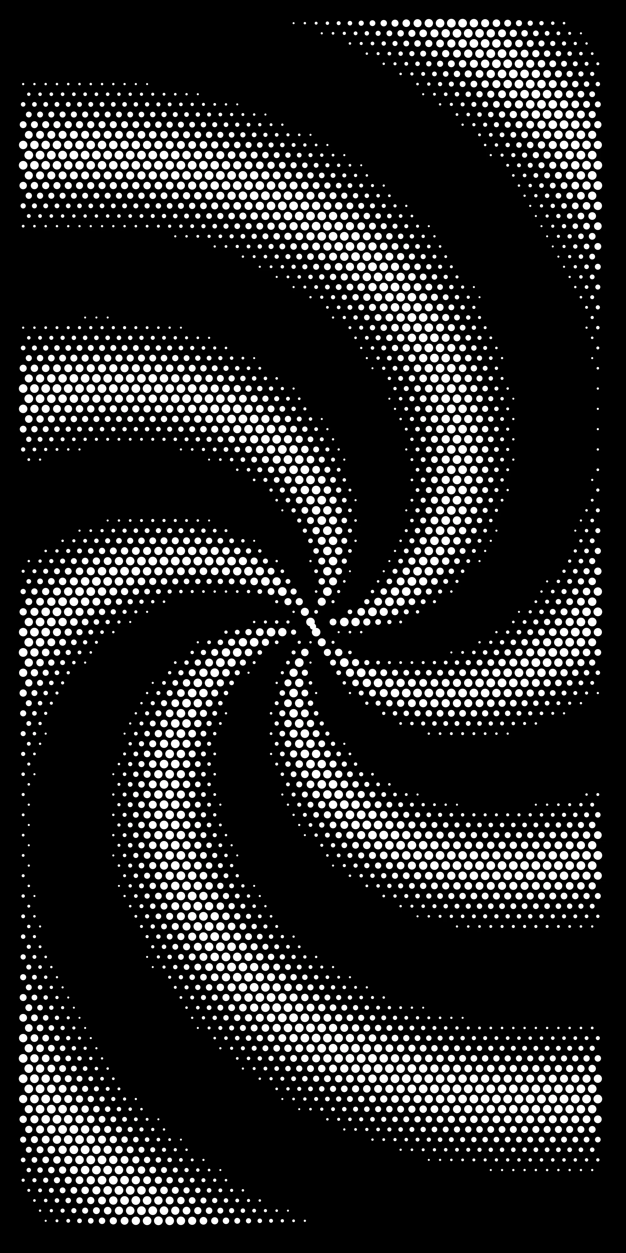 Halftone Modular Cut 16 — Fiber Laser DXF for Architectural Feature Wall