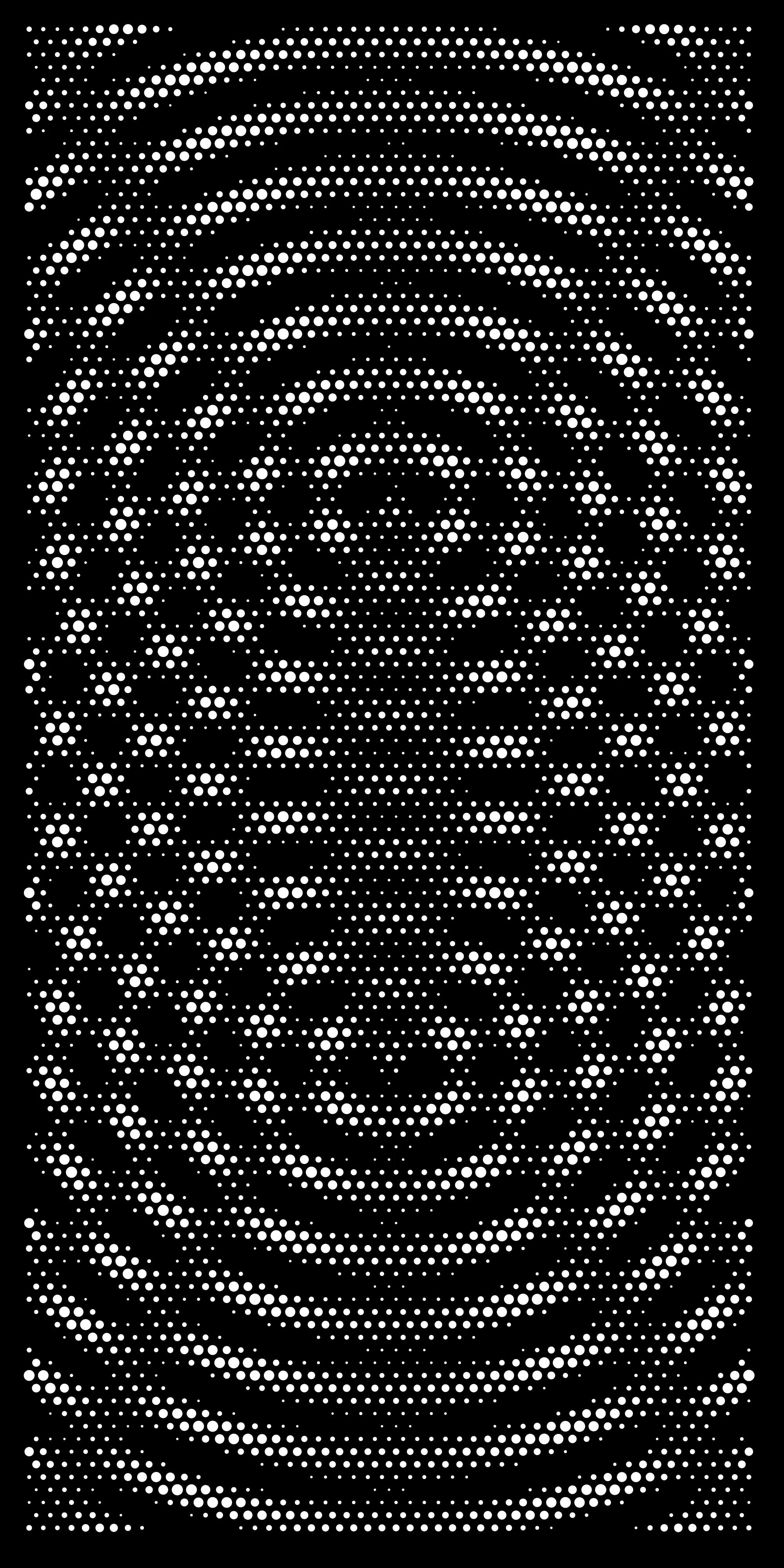 Halftone Spiral Design 20 — Fiber Laser DXF for Feature Backlit Panel