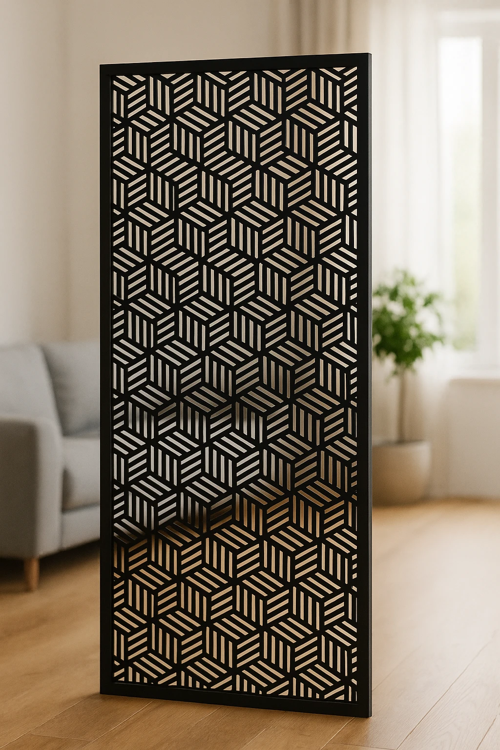 Architectural Geometric Panel 05 — Fiber Laser DXF for Balcony Railing Infill