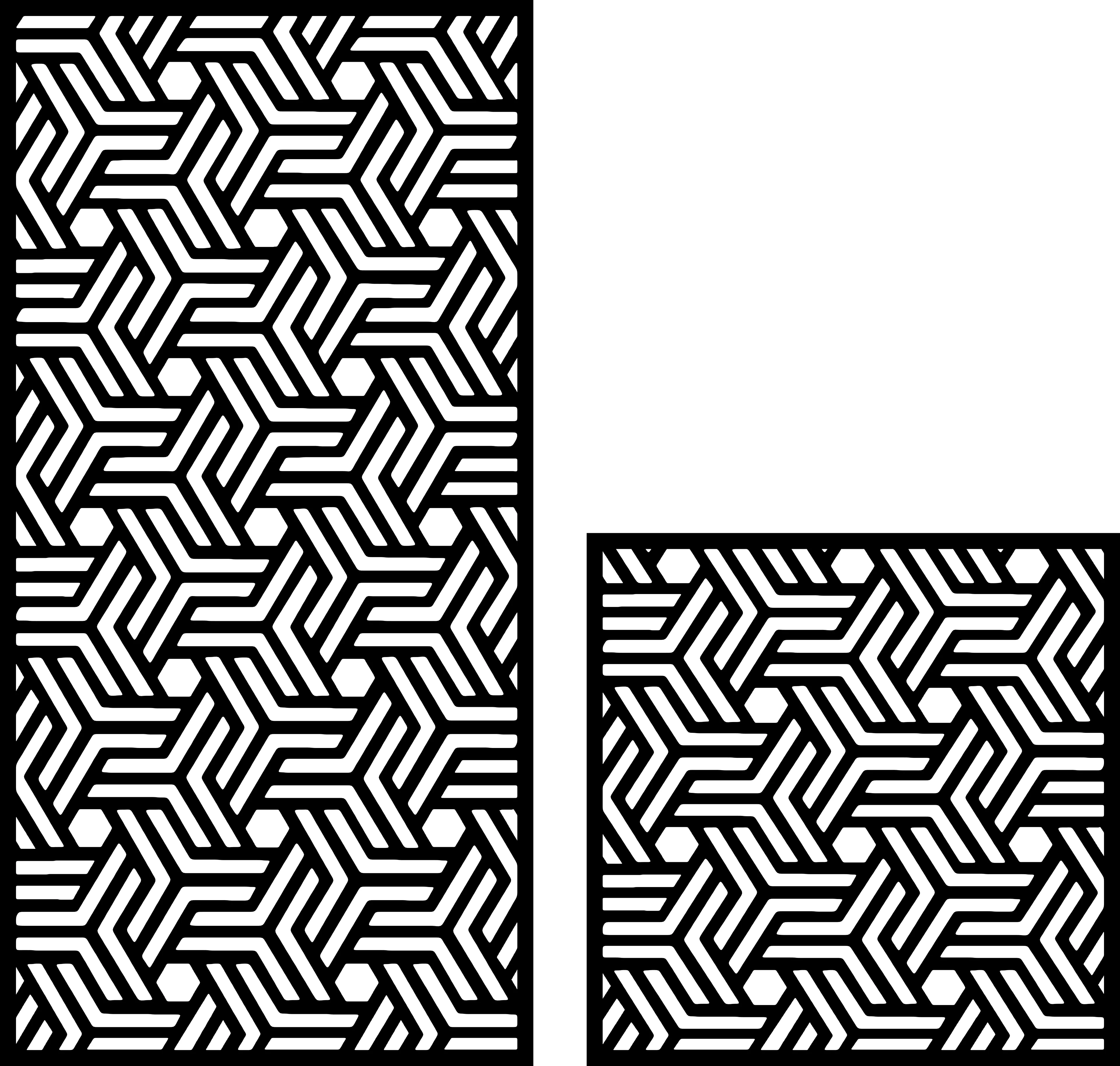 Hex & Triangle Panel 10 — Fiber Laser DXF for Pergola Side Panel