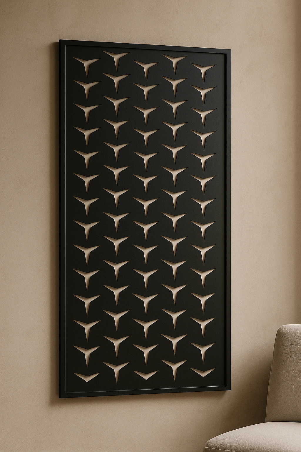 Repeating Geometric Module 13 — Fiber Laser DXF for Interior Room Divider