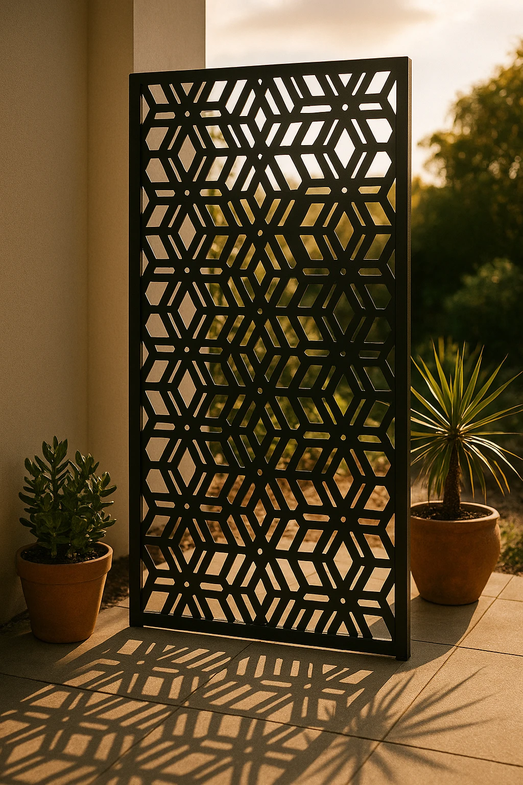 Architectural Geometric Panel 14 — Fiber Laser DXF for Balcony Railing Infill