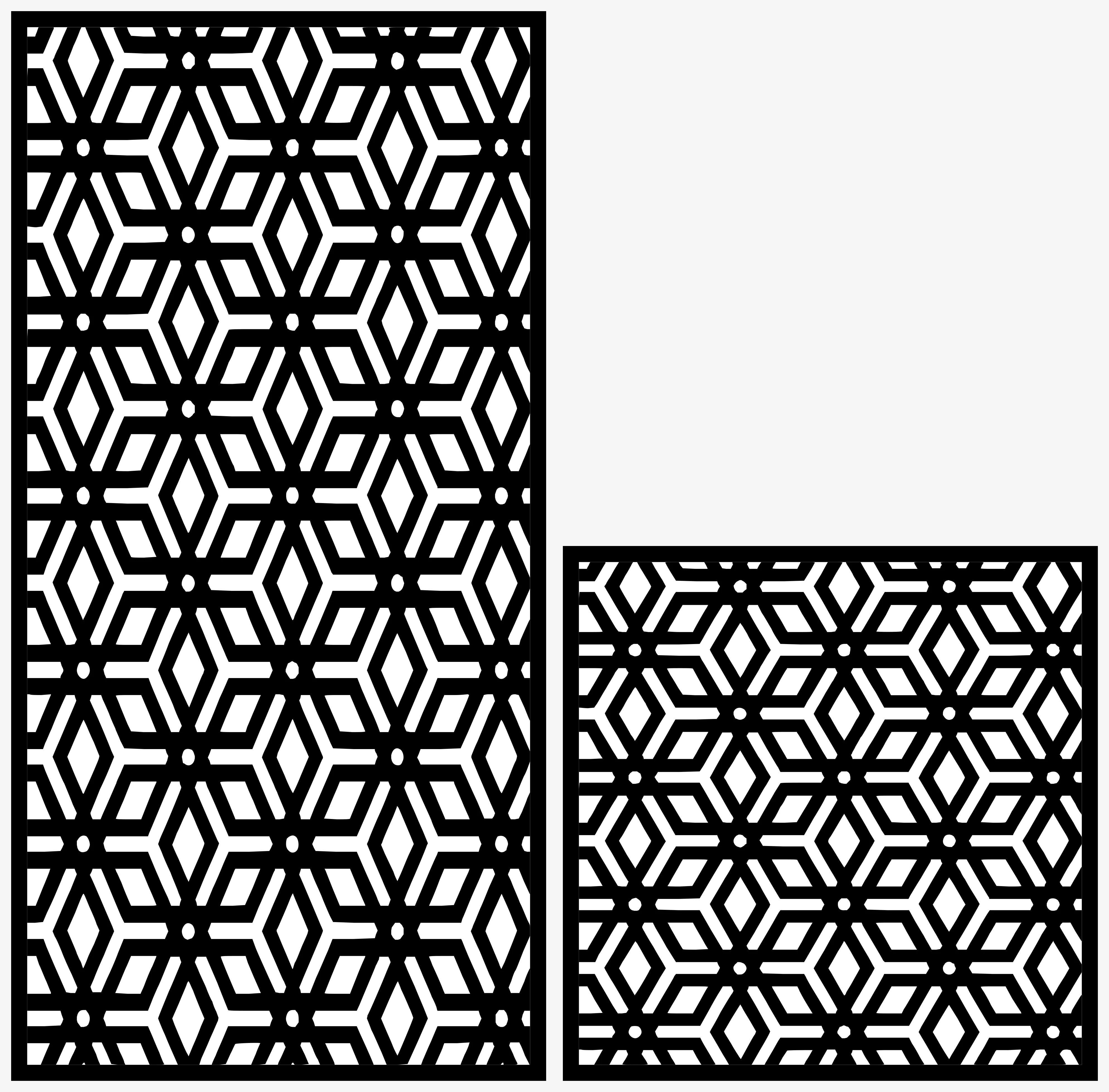 Architectural Geometric Panel 14 — Fiber Laser DXF for Balcony Railing Infill