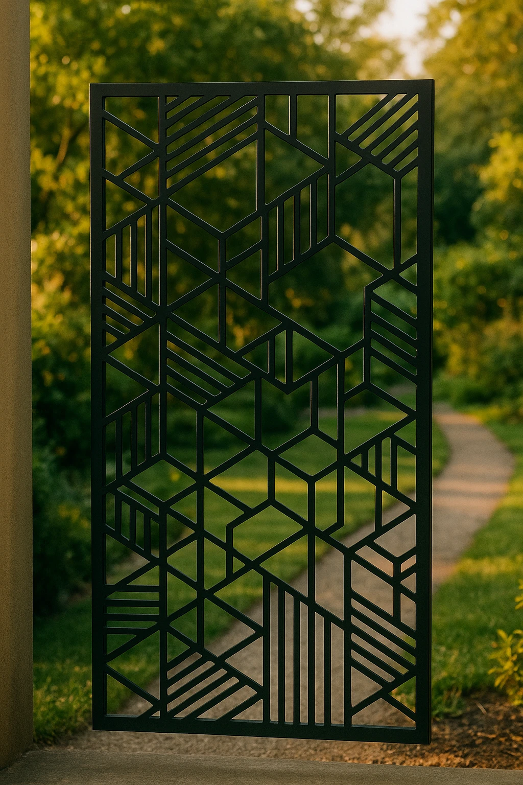 Modular Pattern 15 — Fiber Laser DXF for Modern Privacy Screen