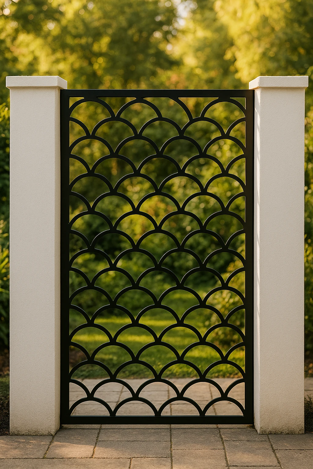 Geometric Composition 16 — Fiber Laser DXF for Garden Divider