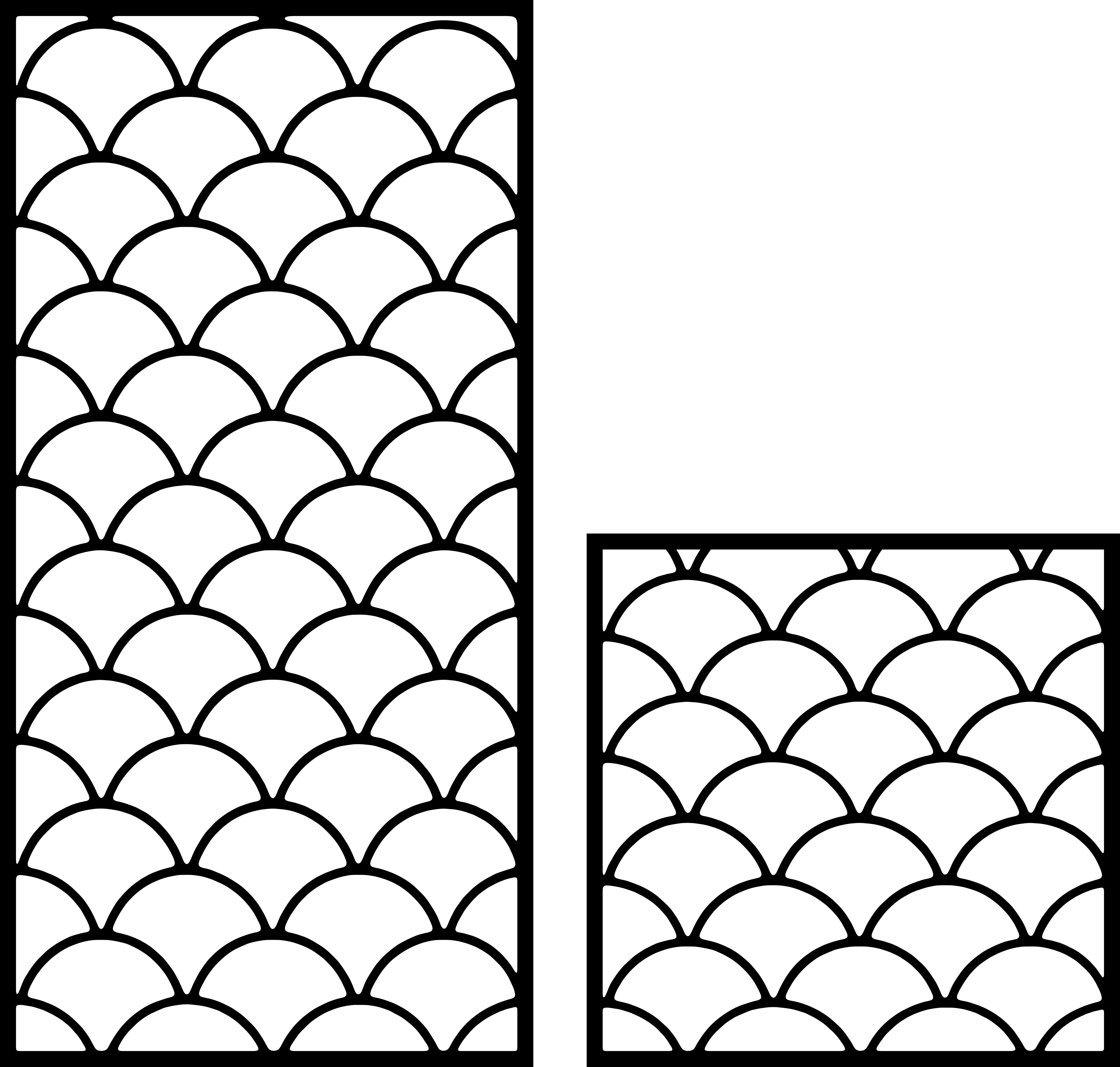 Geometric Composition 16 — Fiber Laser DXF for Garden Divider