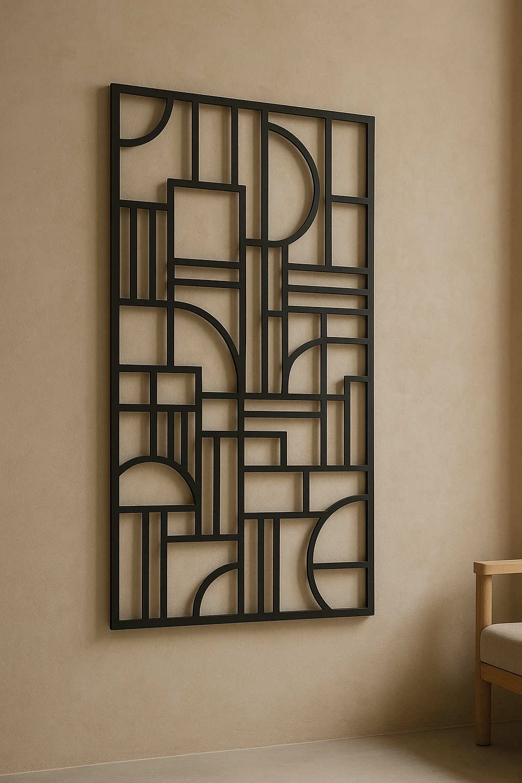Geometric Composition 25 — Fiber Laser DXF for Garden Divider