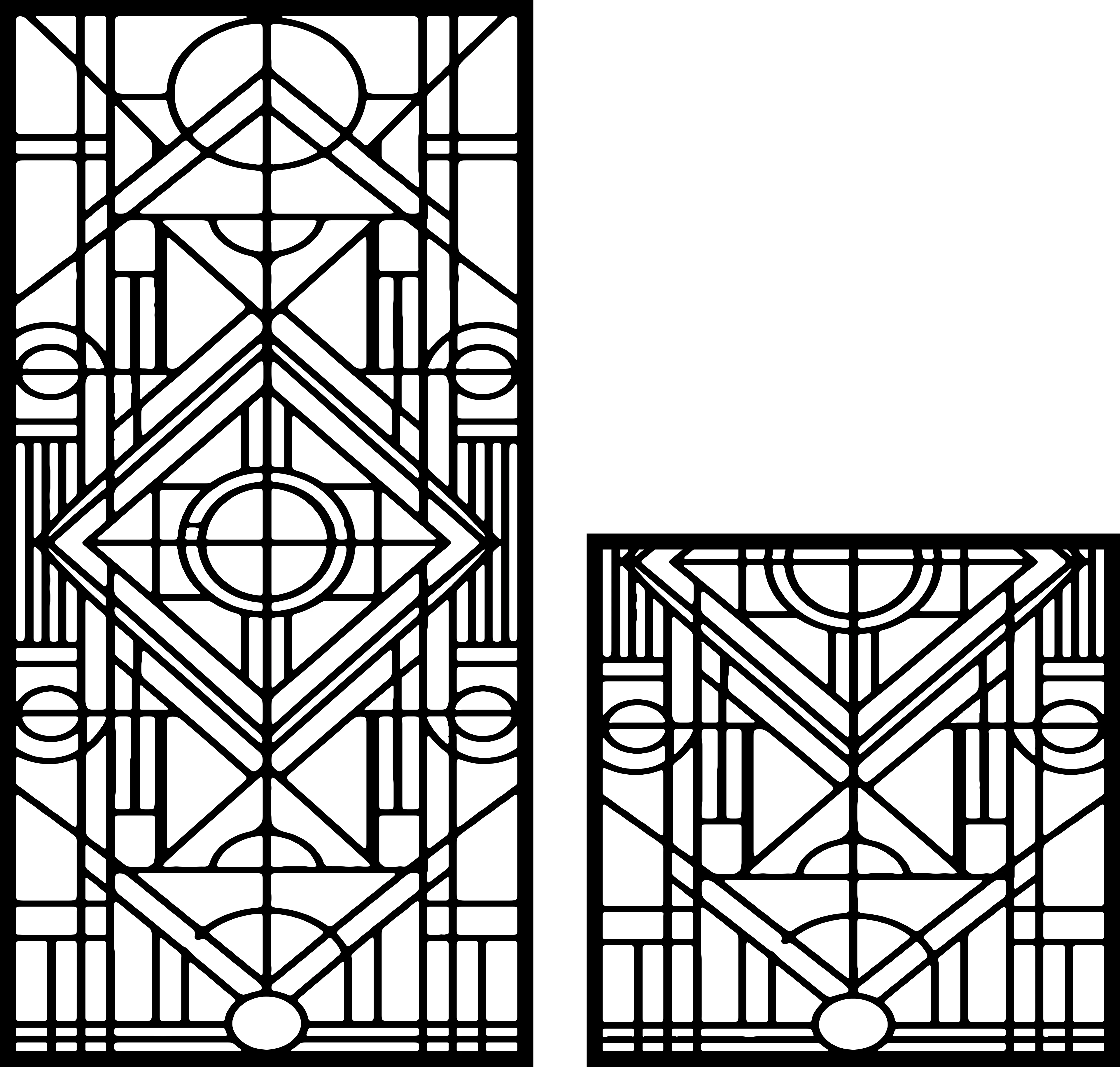 Modern Geometric Design 29 — Fiber Laser DXF for Storefront Accent