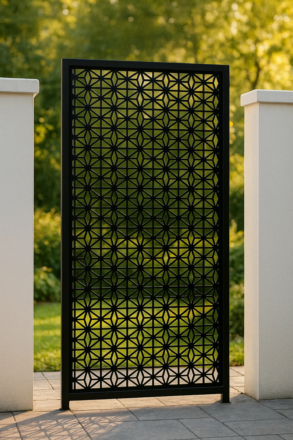 Minimalist Geometric Pattern 34 — Fiber Laser DXF for Garden Divider